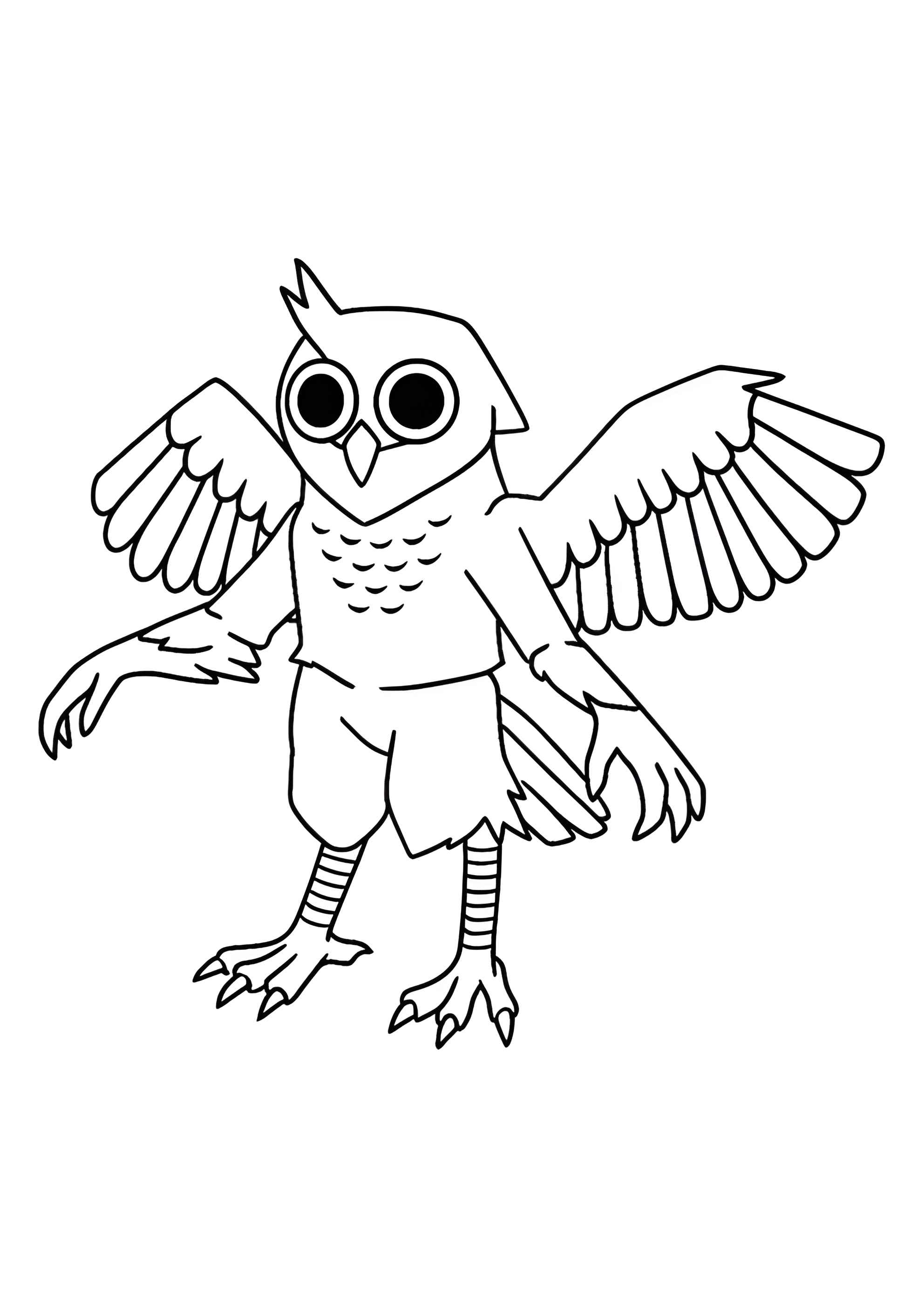 Раскраска Двуногая Сова из 99 ночей в лесу
