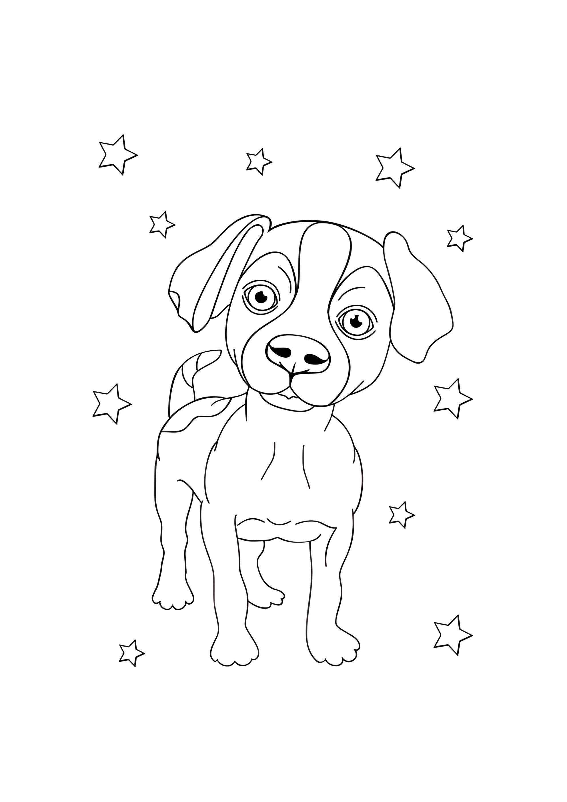 Раскраска Джек Рассел