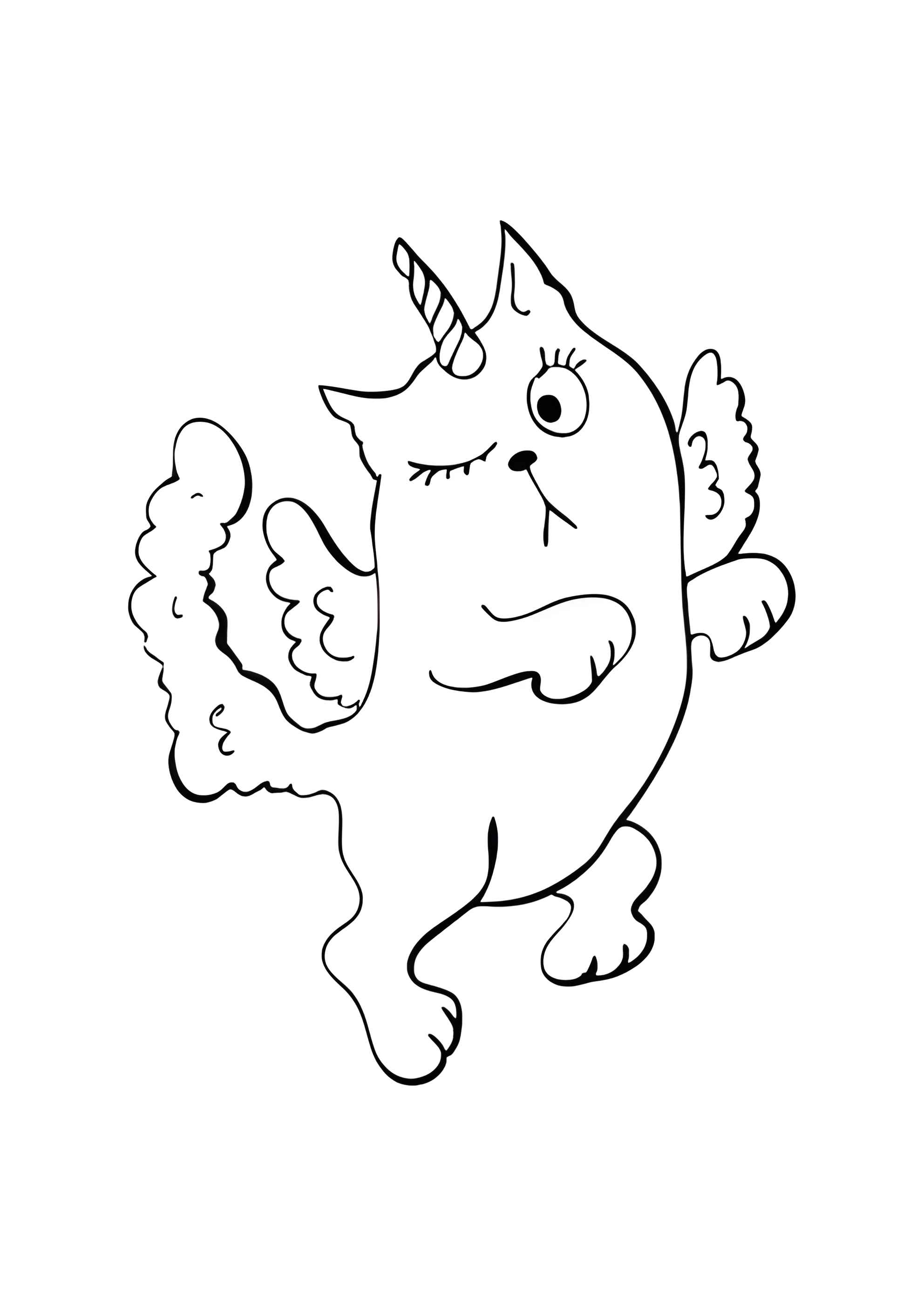 Раскраска Единокот подмигивает