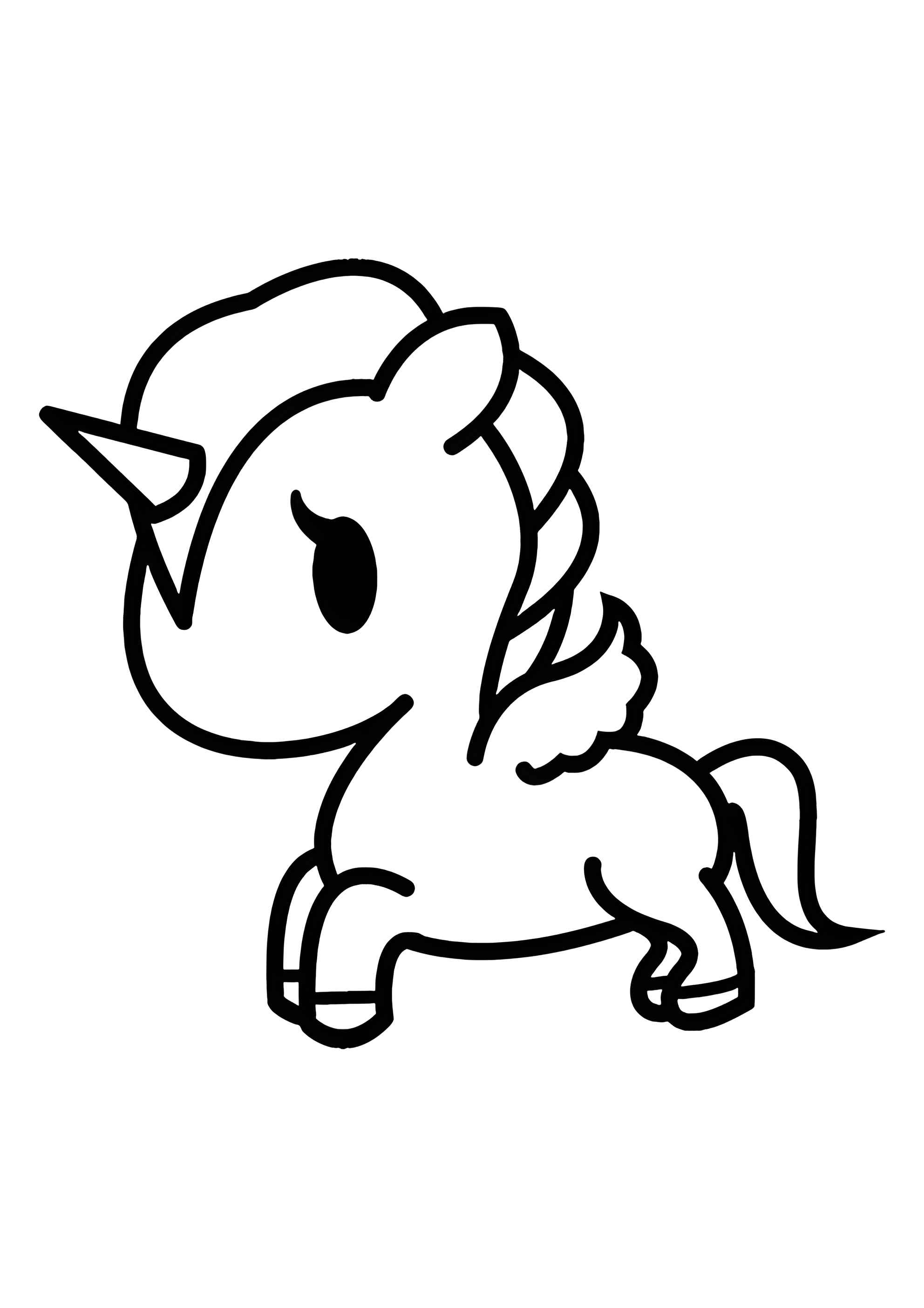 Раскраска Единорог для малышей