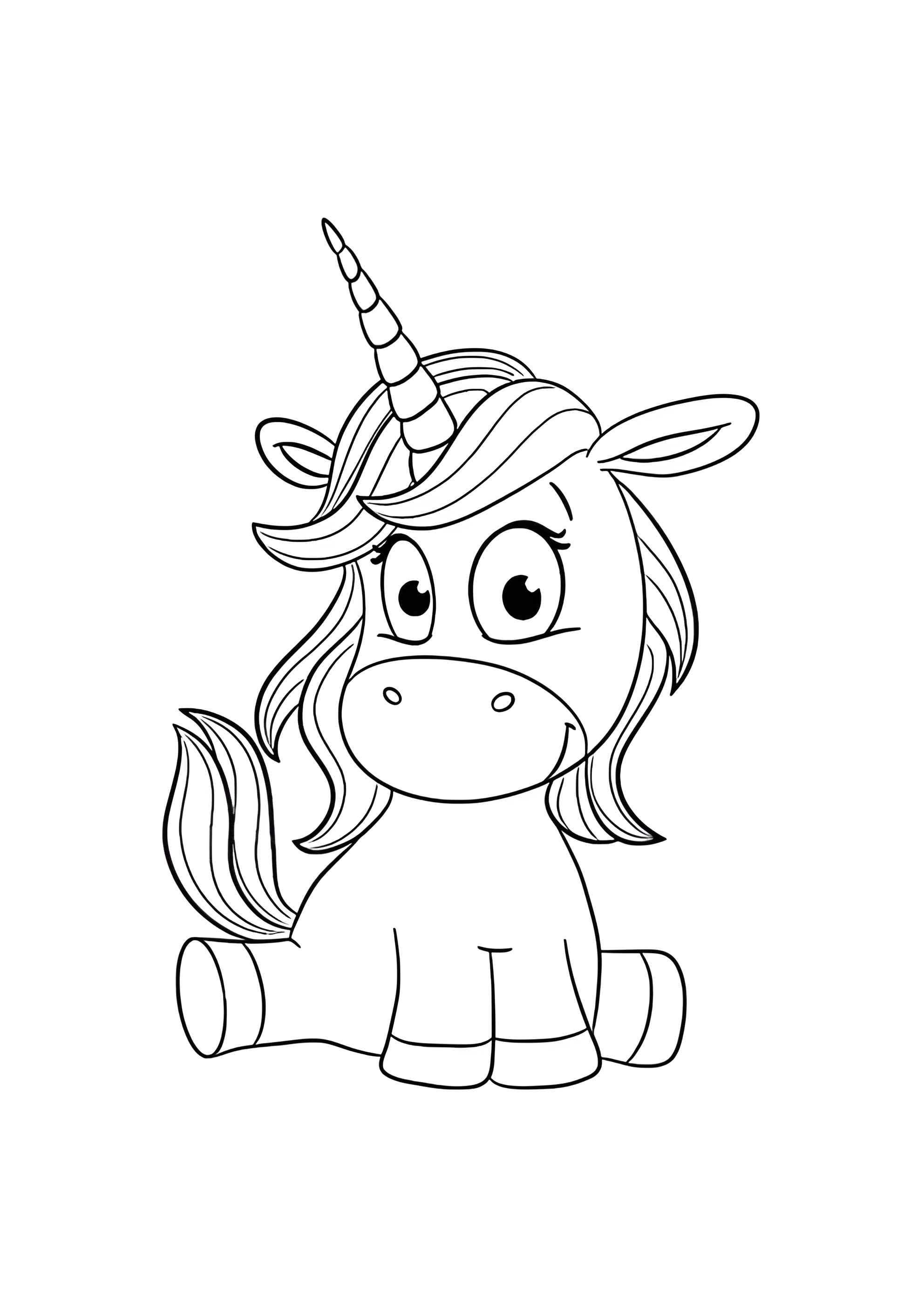 Раскраска Единорог на шпагате