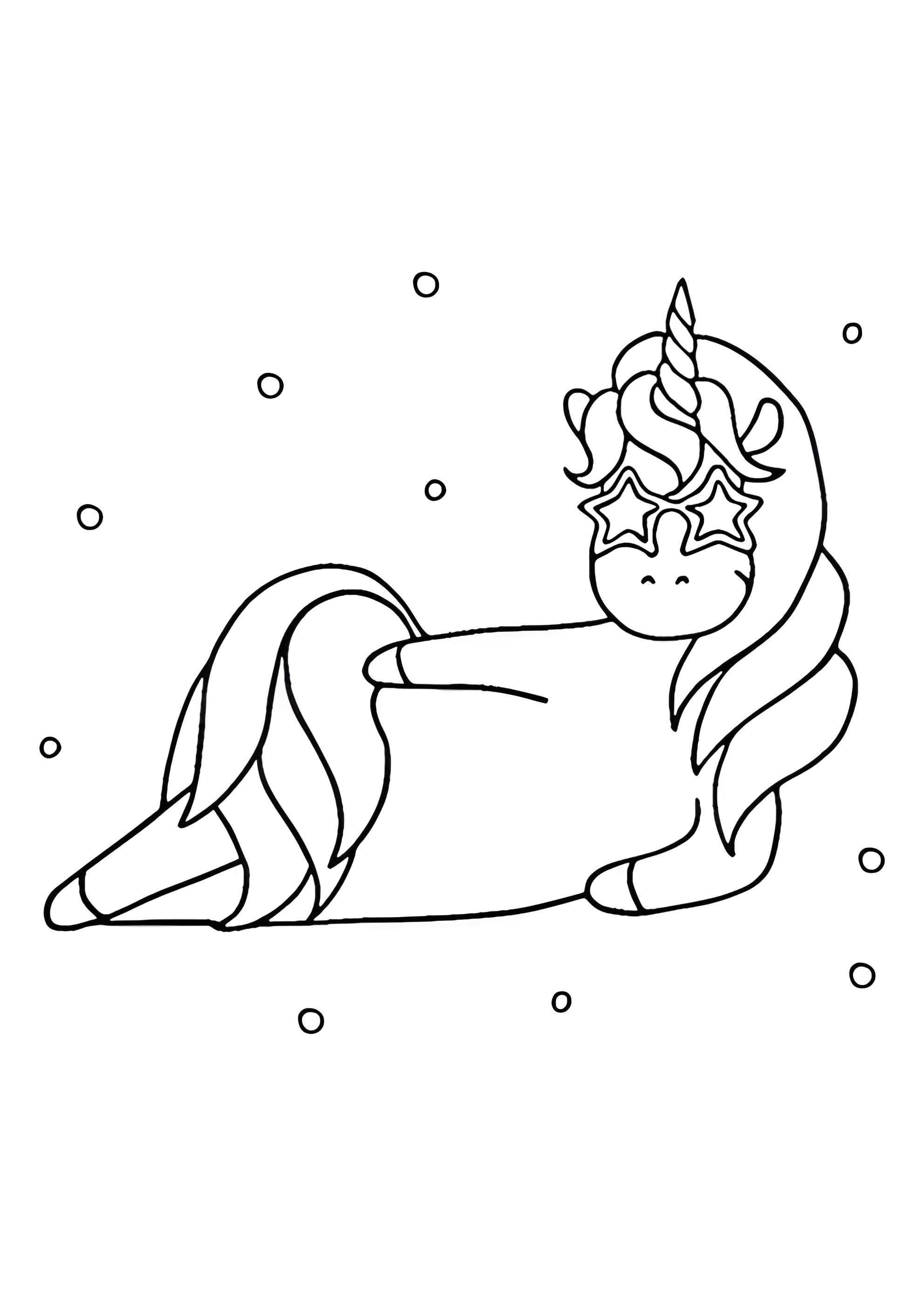 Раскраска Единорог поп-звезда