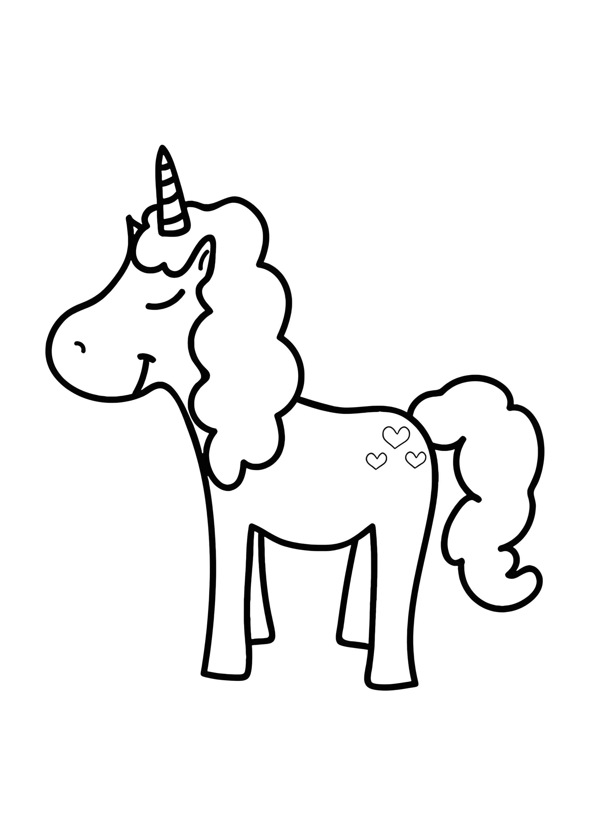 Раскраска Единорог - простая картинка