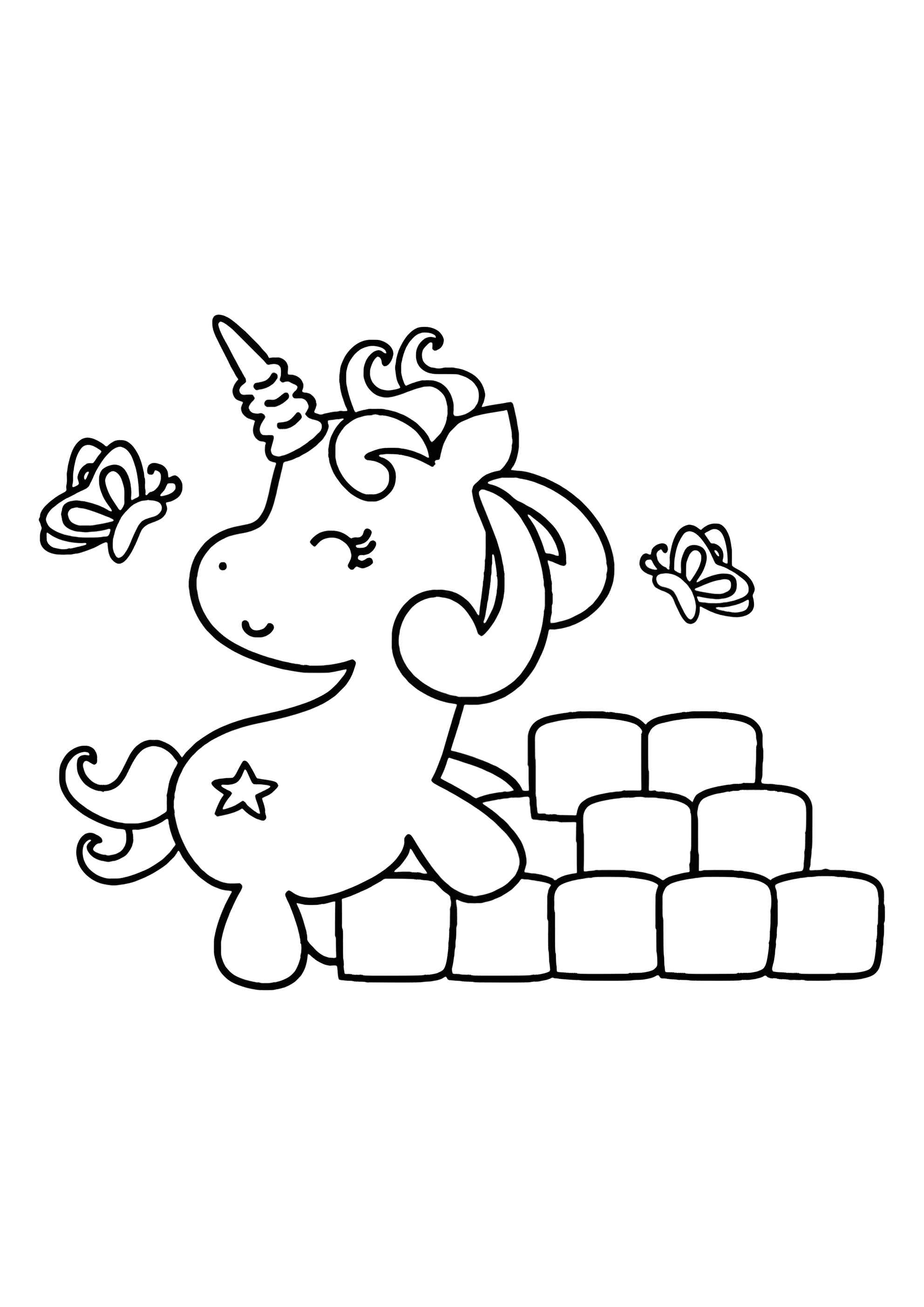 Раскраска Единорог строитель