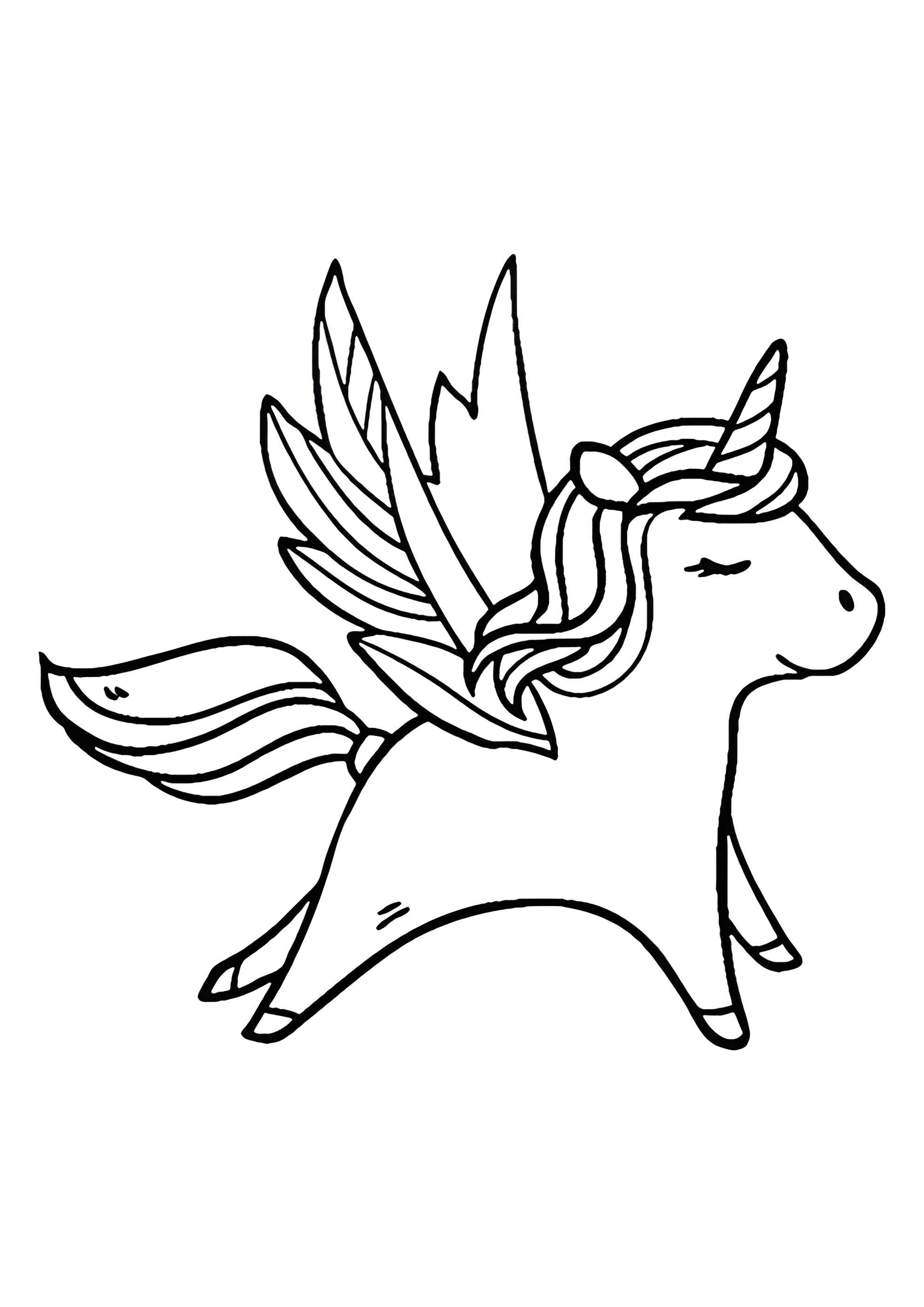 Раскраска Единорог свистулька