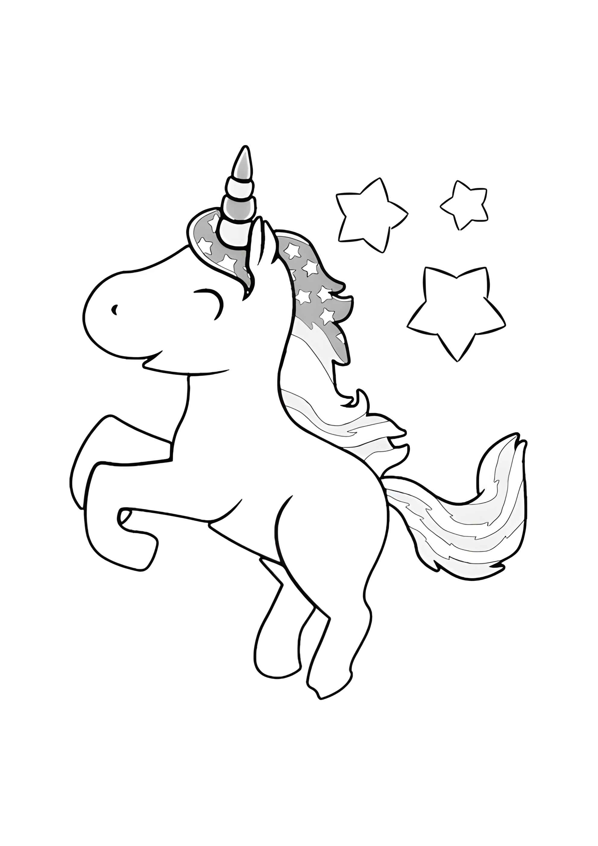Раскраска Единорог танцует