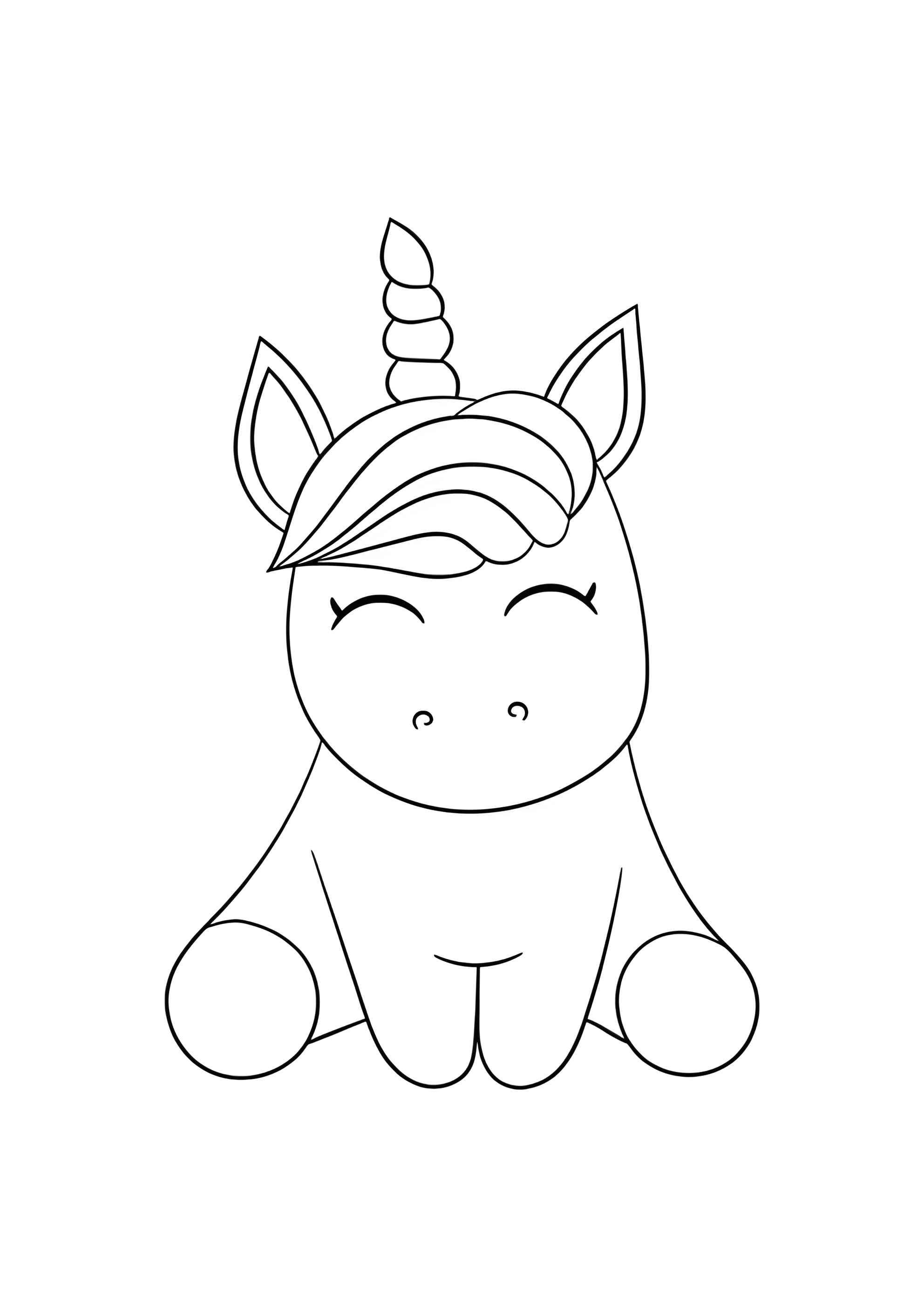 Раскраска Единорожка милашка