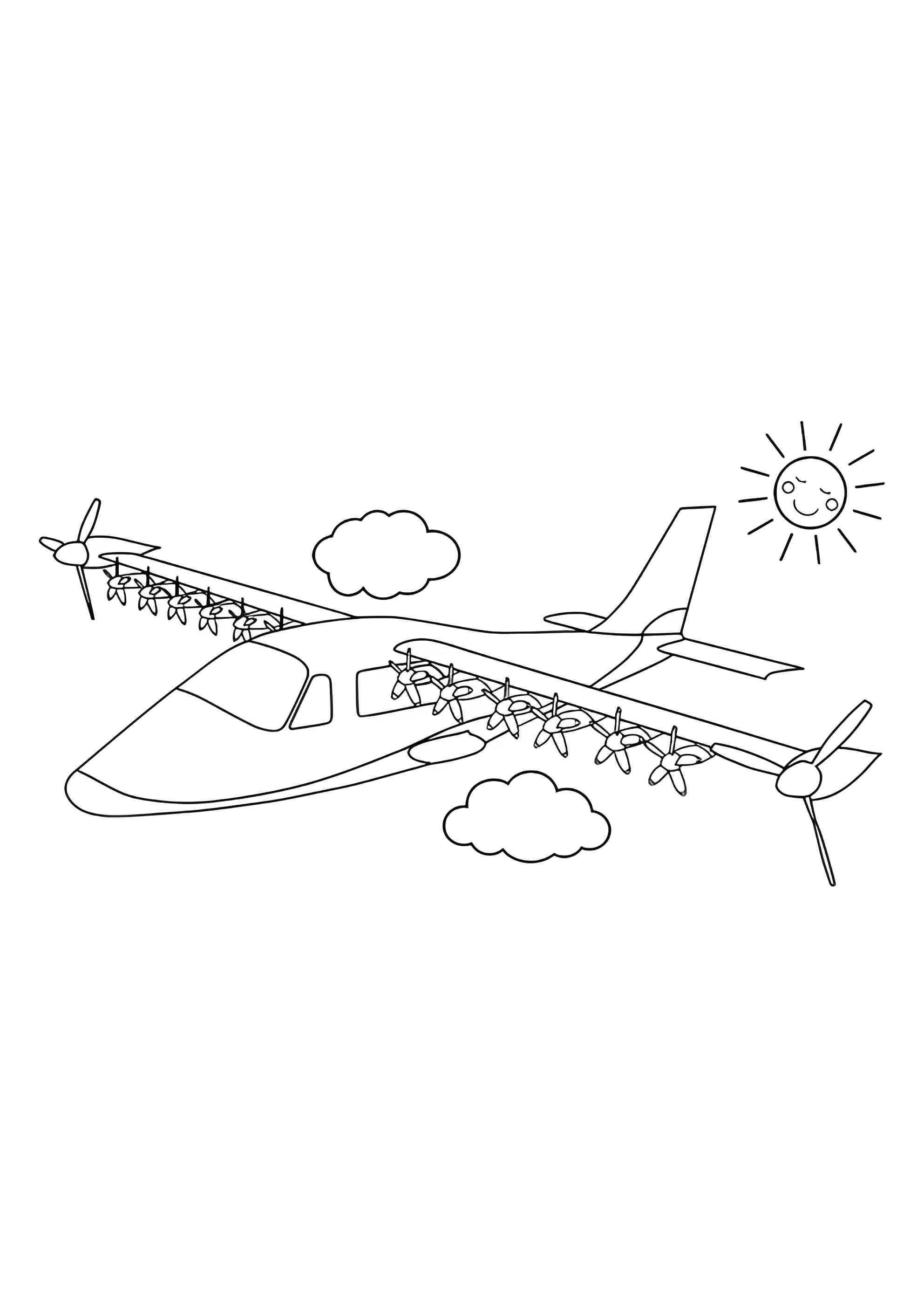 Раскраска Электрический самолёт X-57