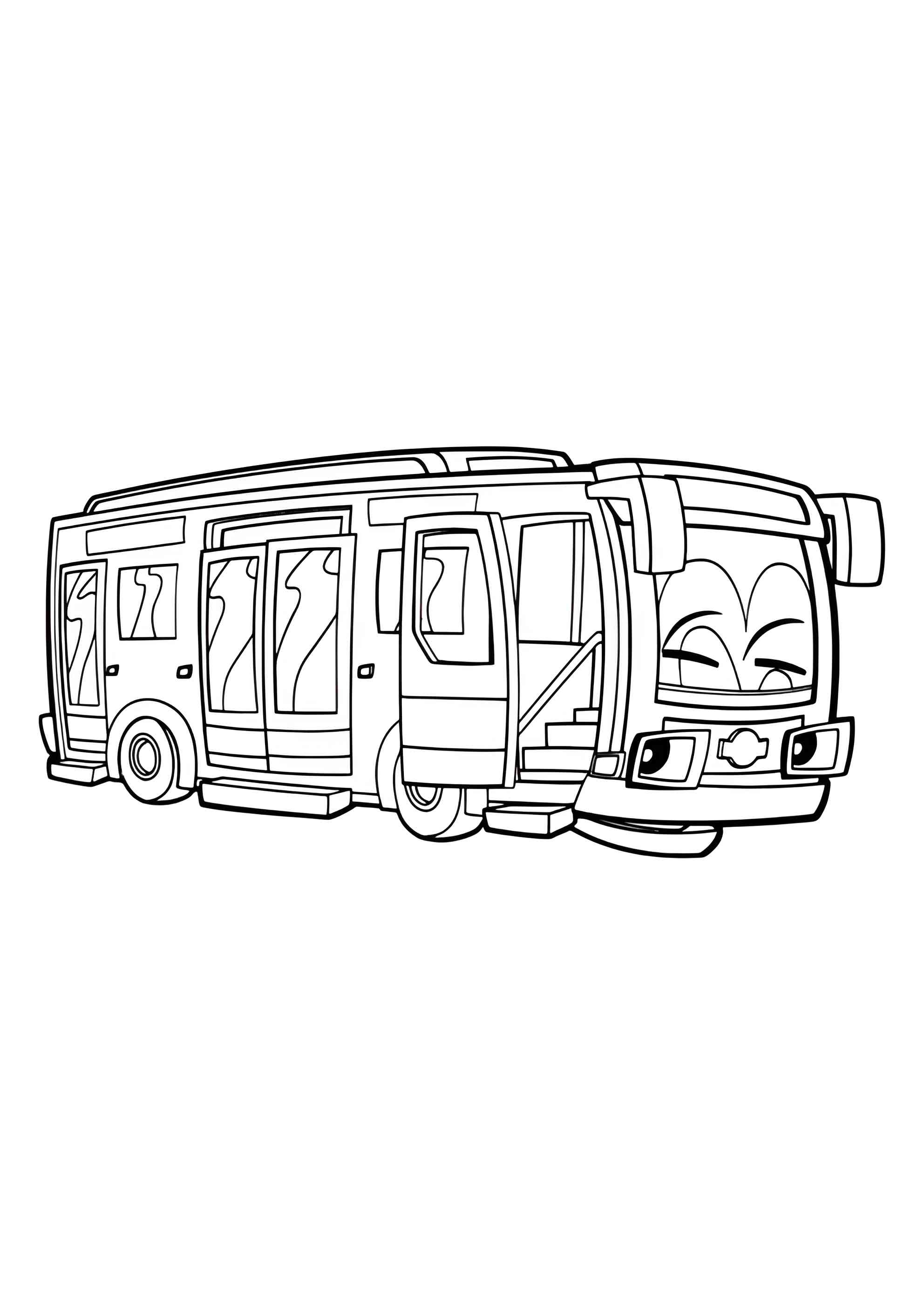 Раскраска Электробус для малышей