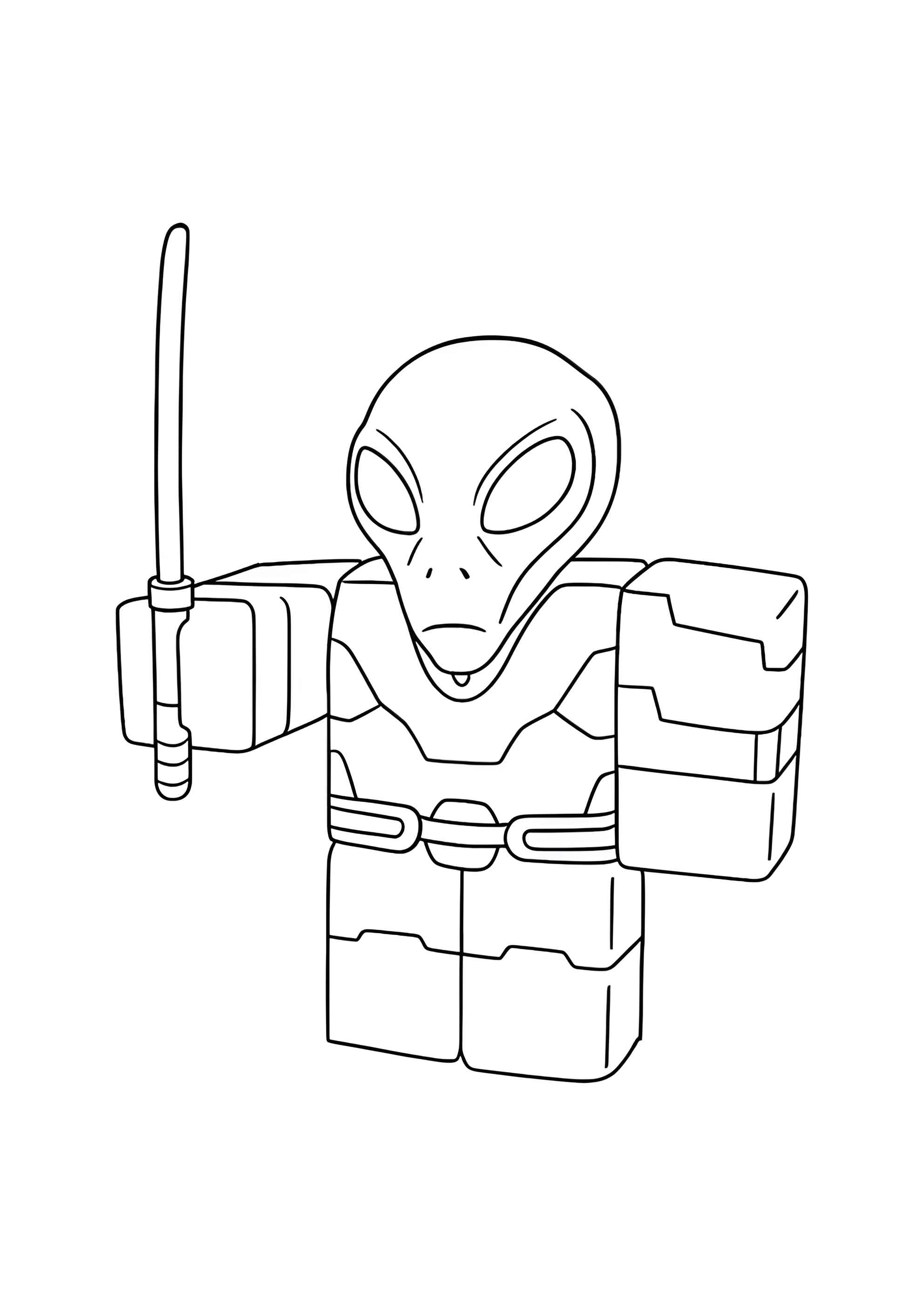 Раскраска Элитный пришелец из 99 ночей в лесу