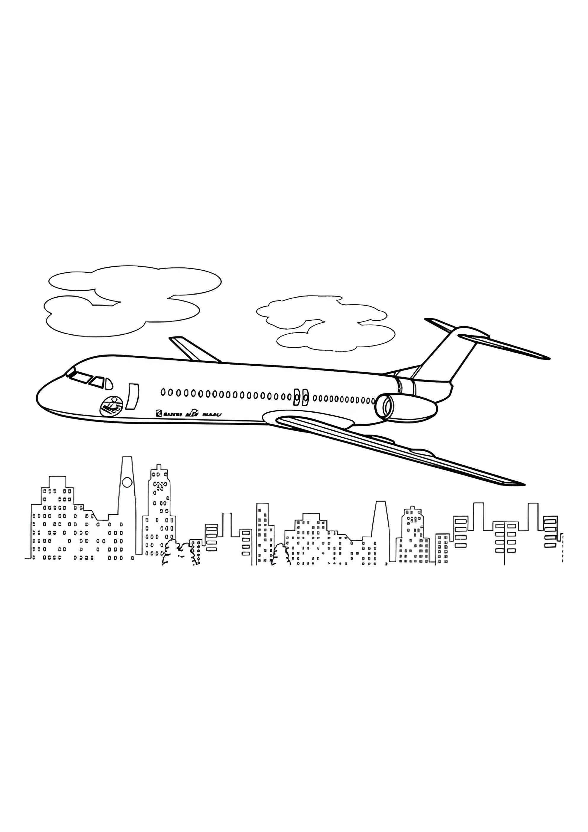 Раскраска Фоккер 100 Демонстратор