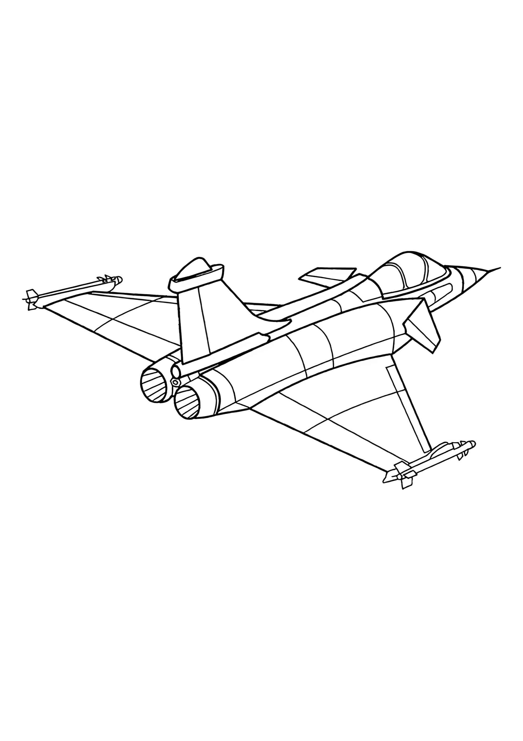 Раскраска Французский истребитель Рафаль