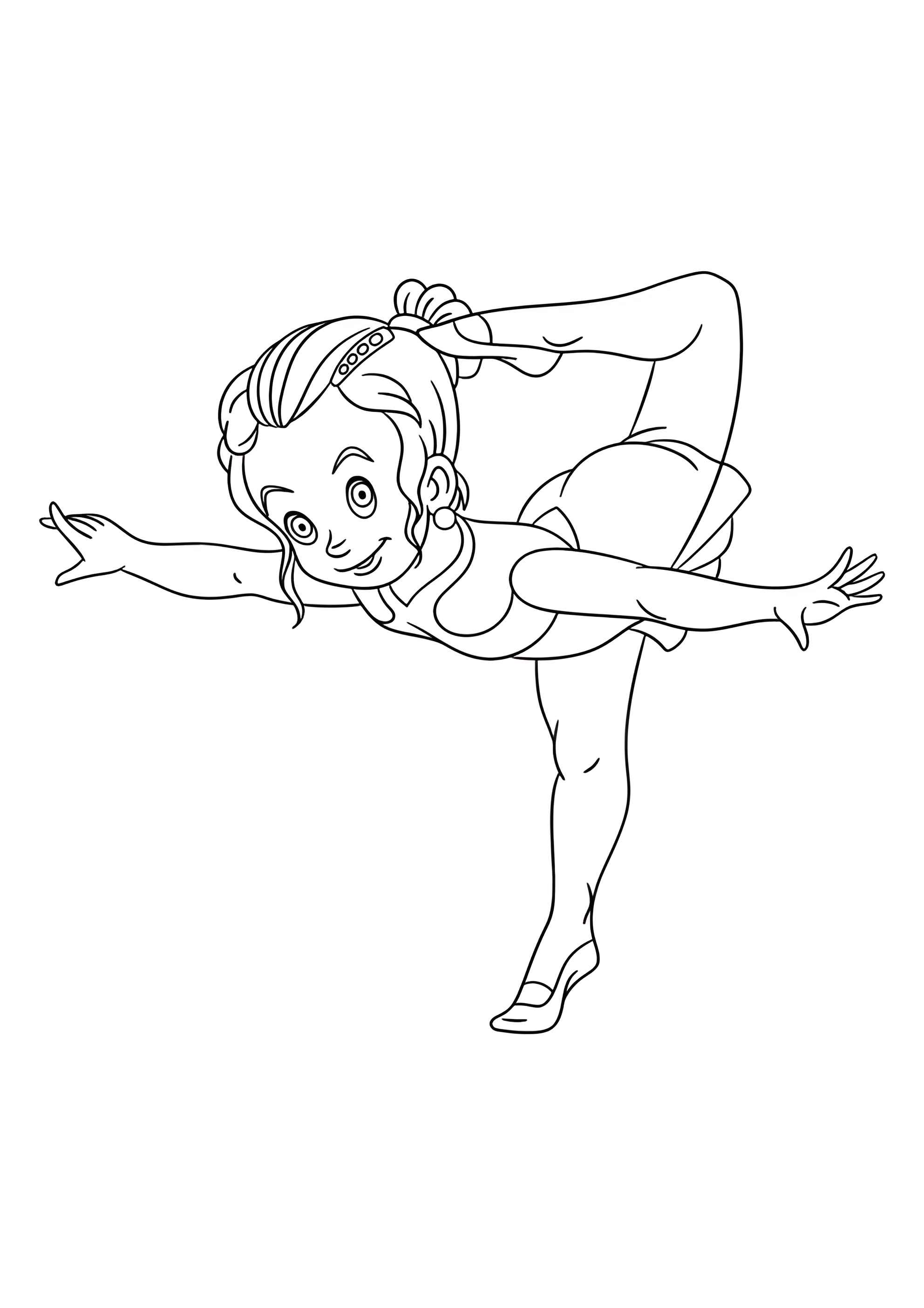 Раскраска Гимнастка