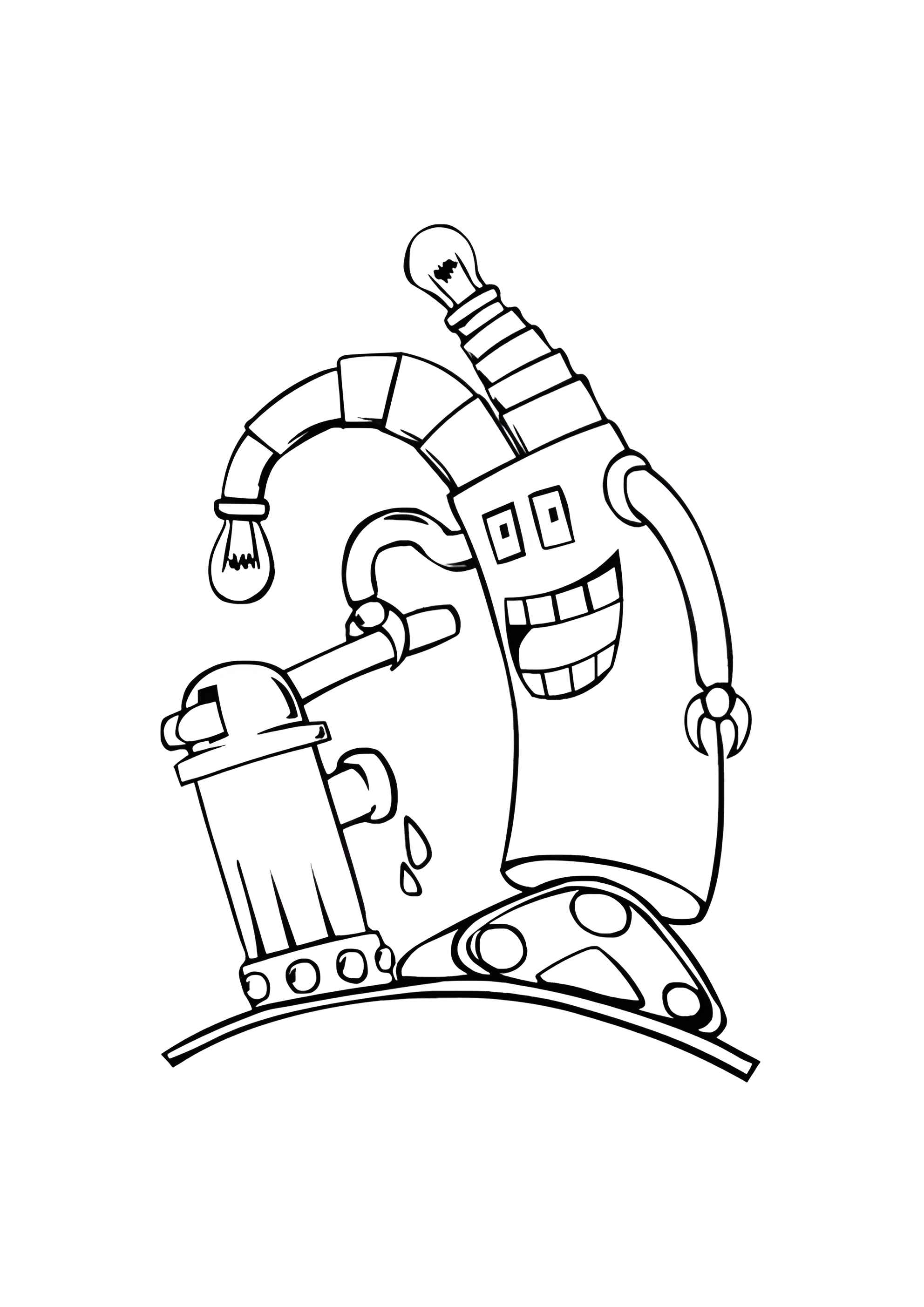 Раскраска Глупышка-робот