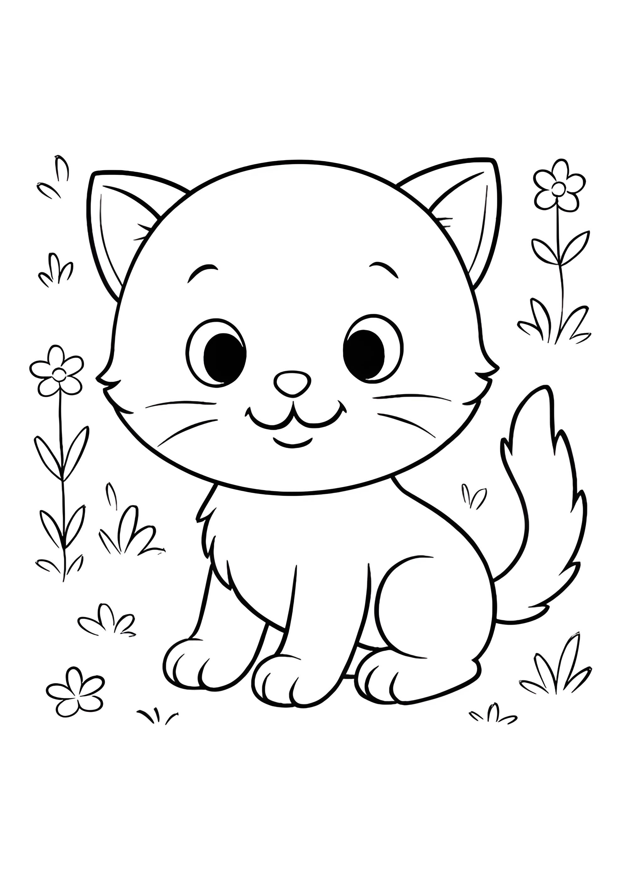 Раскраска Головастый кот