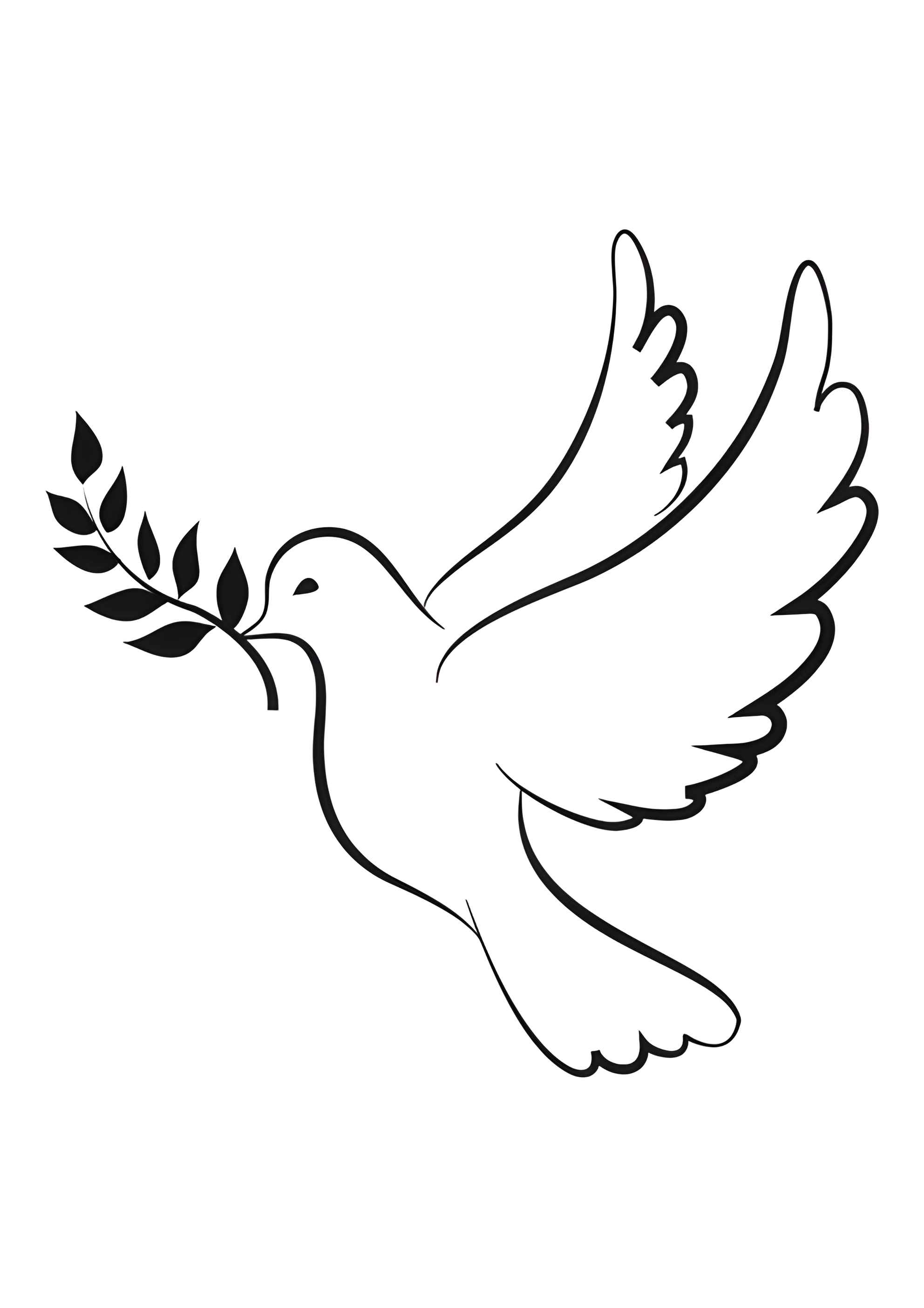 Раскраска Голубь на 9 мая