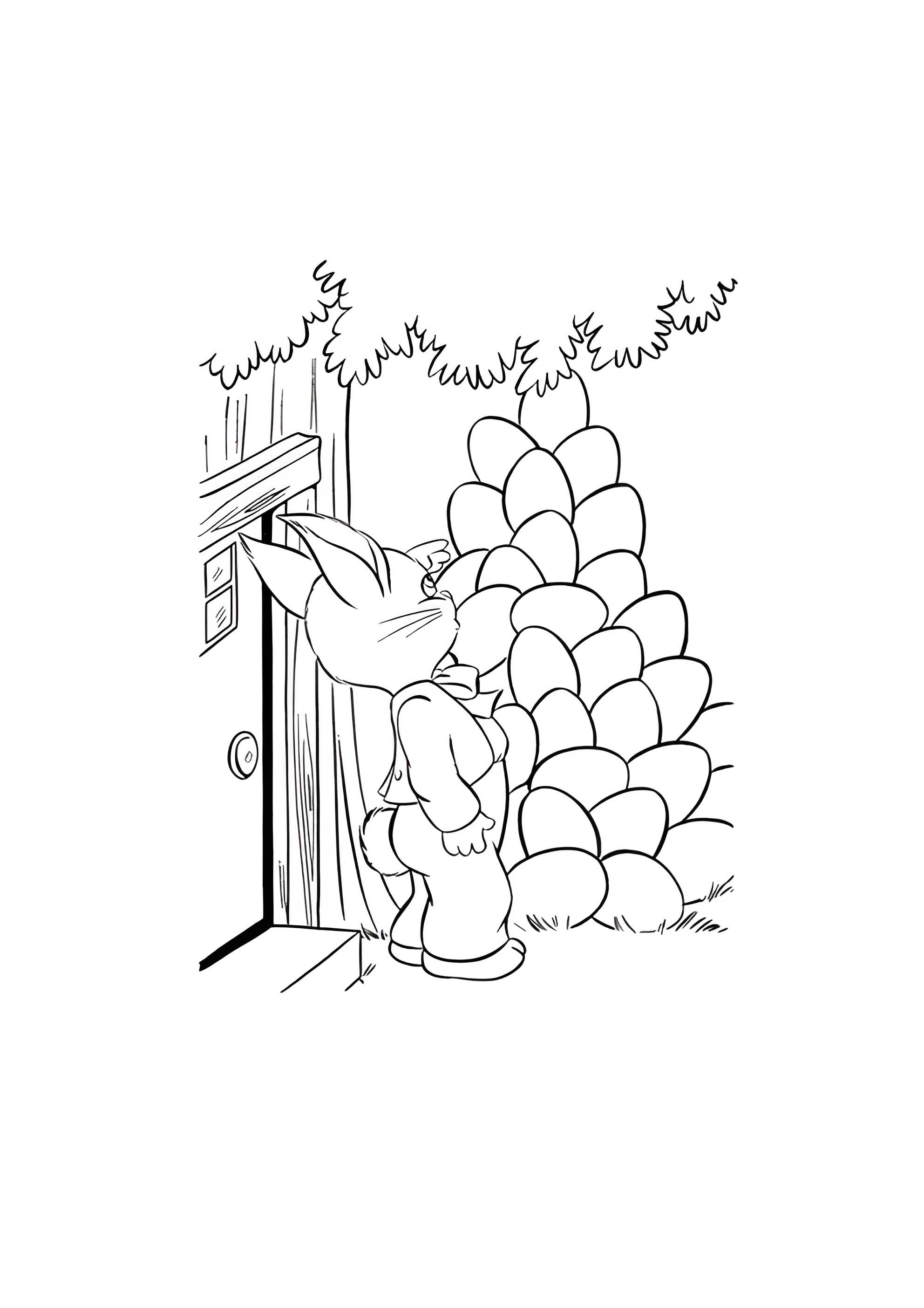 Раскраска Гора пасхальных яиц