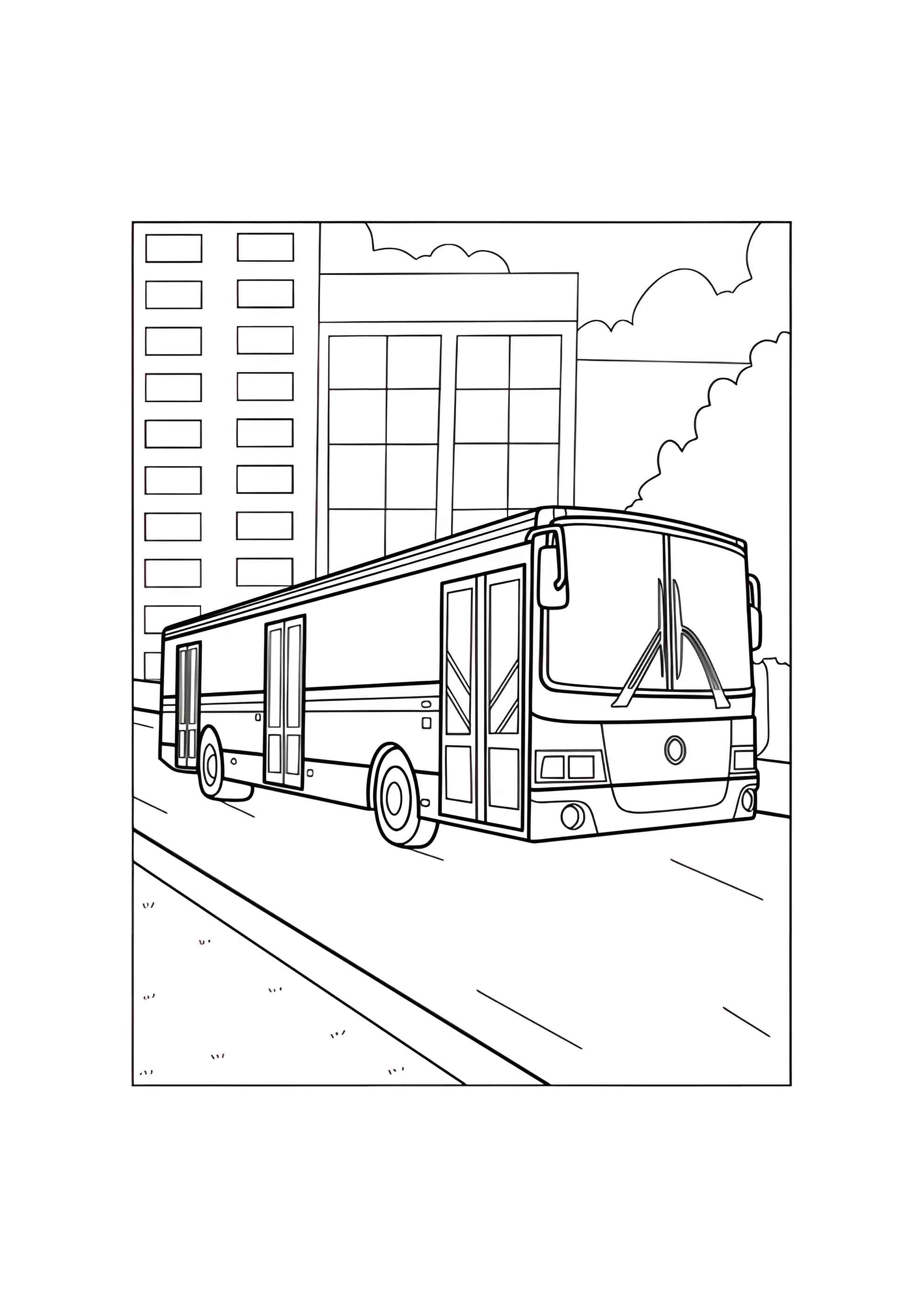 Раскраска Городской автобус