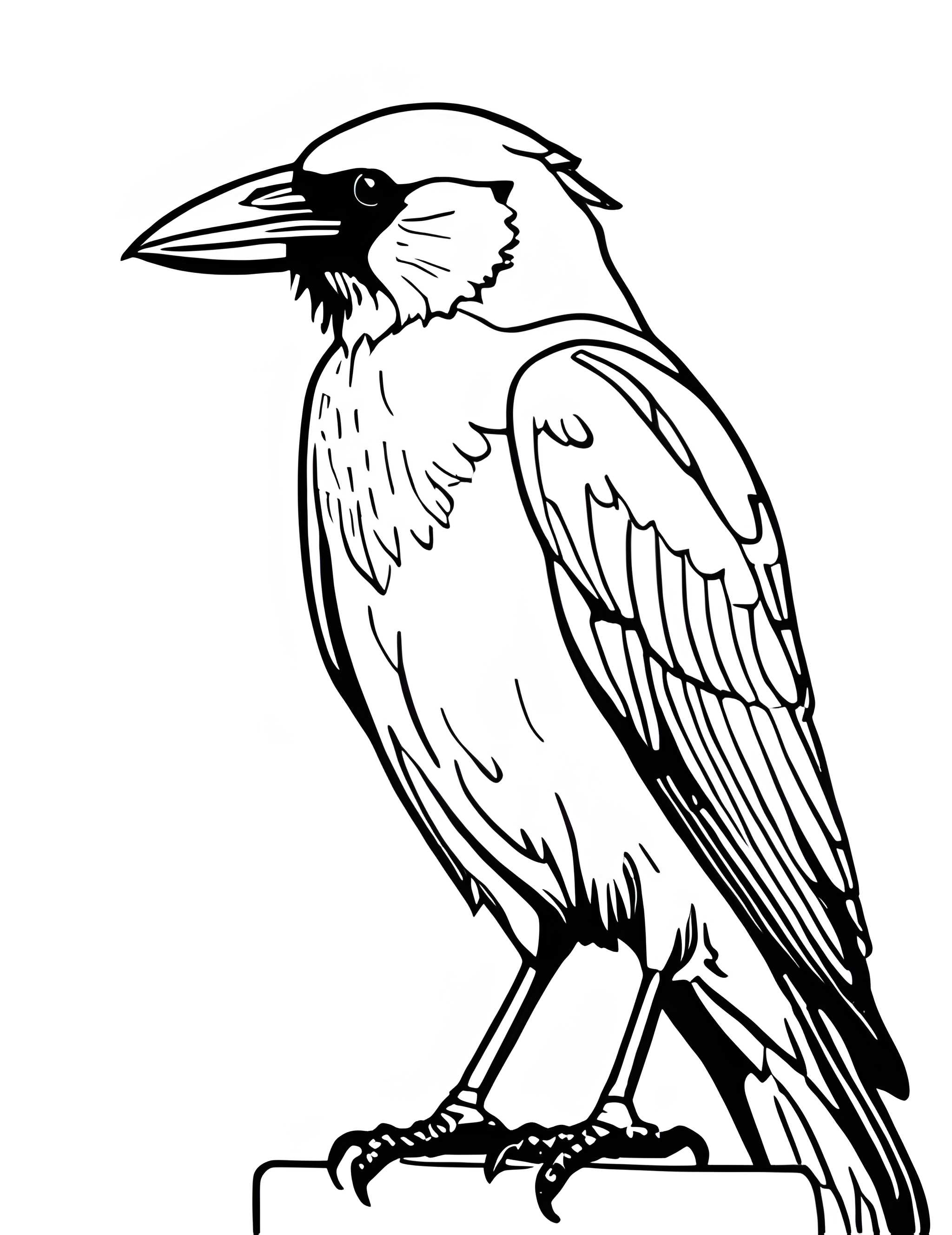 Раскраска Грач 12