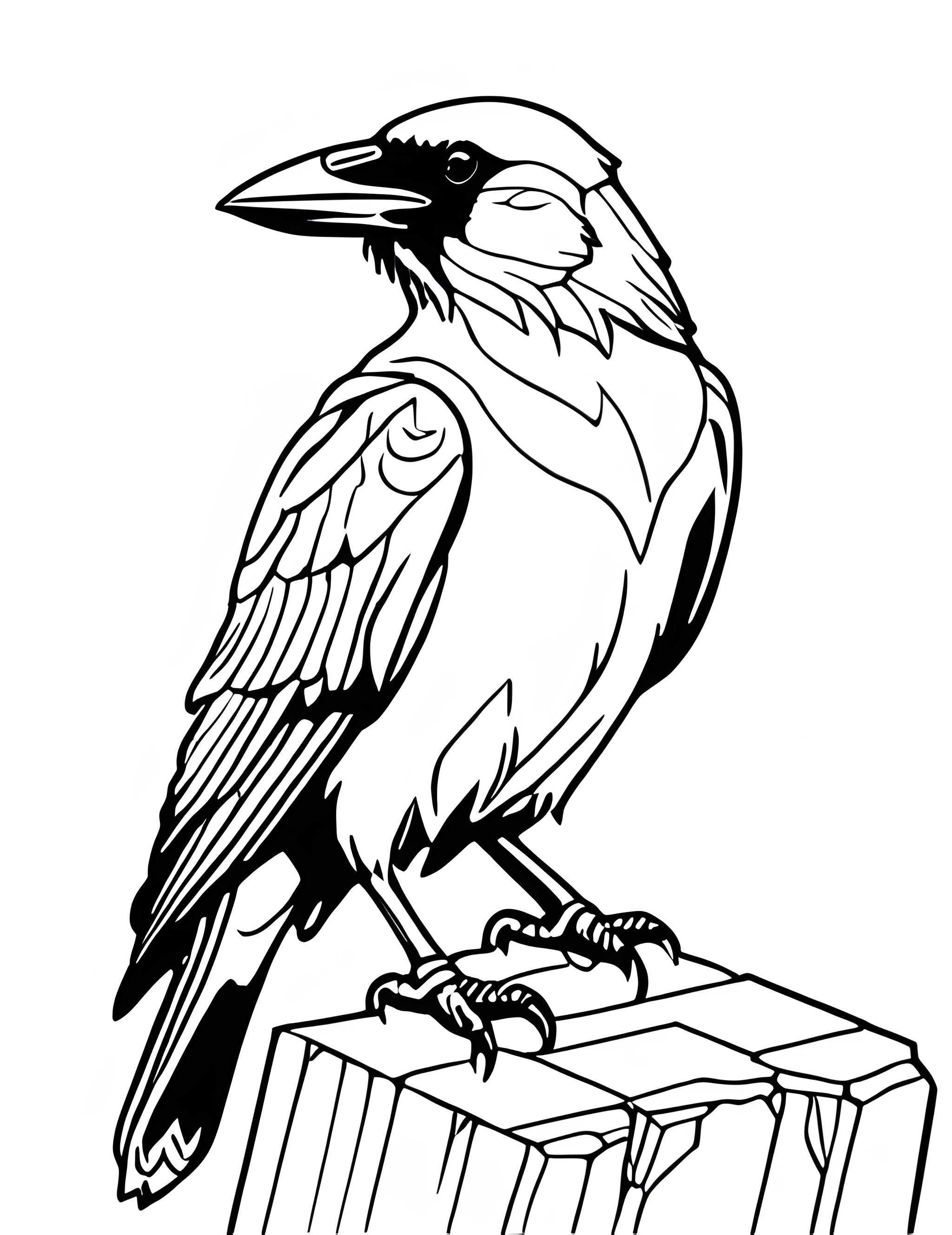 Раскраска Грач 3