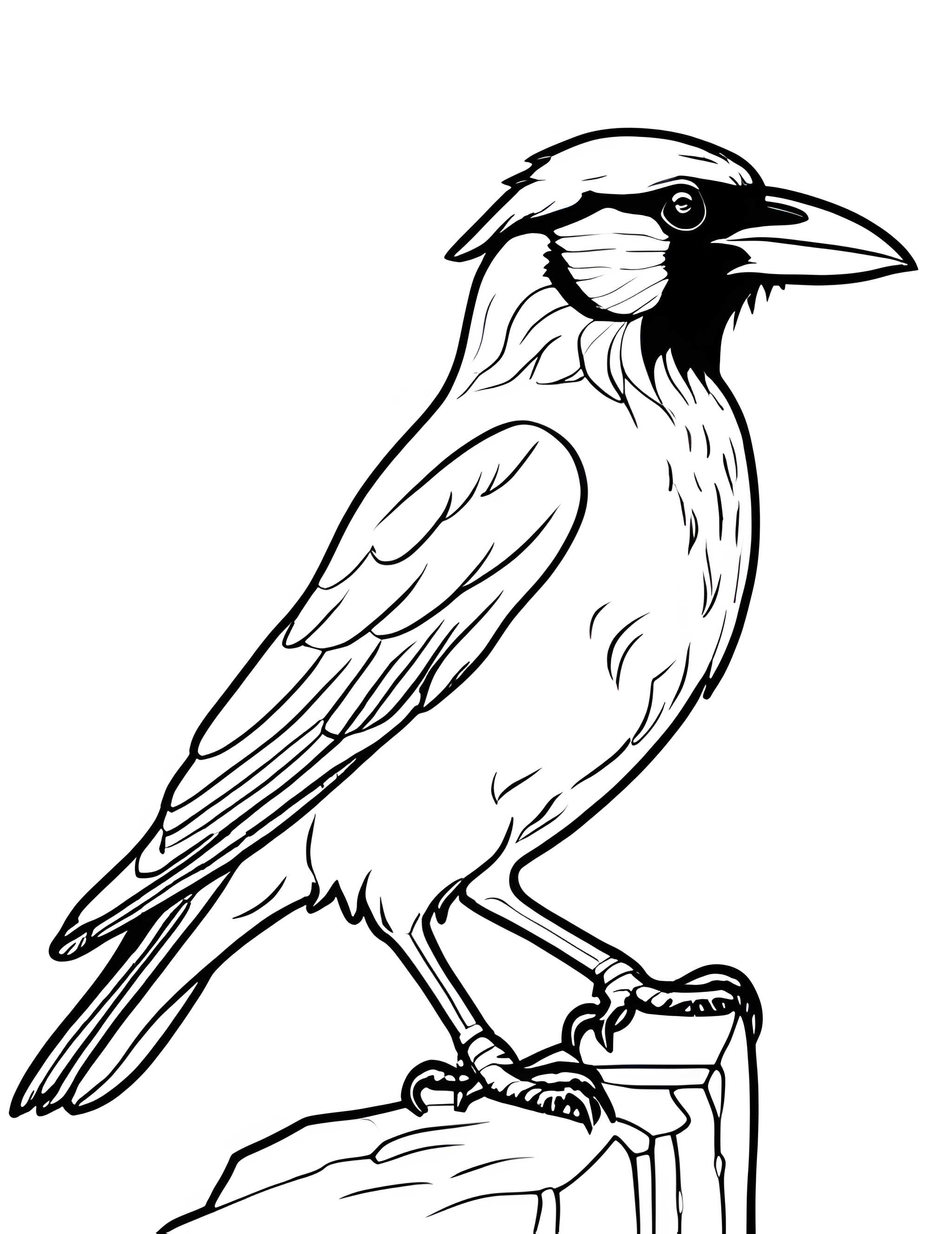 Раскраска Грач 35