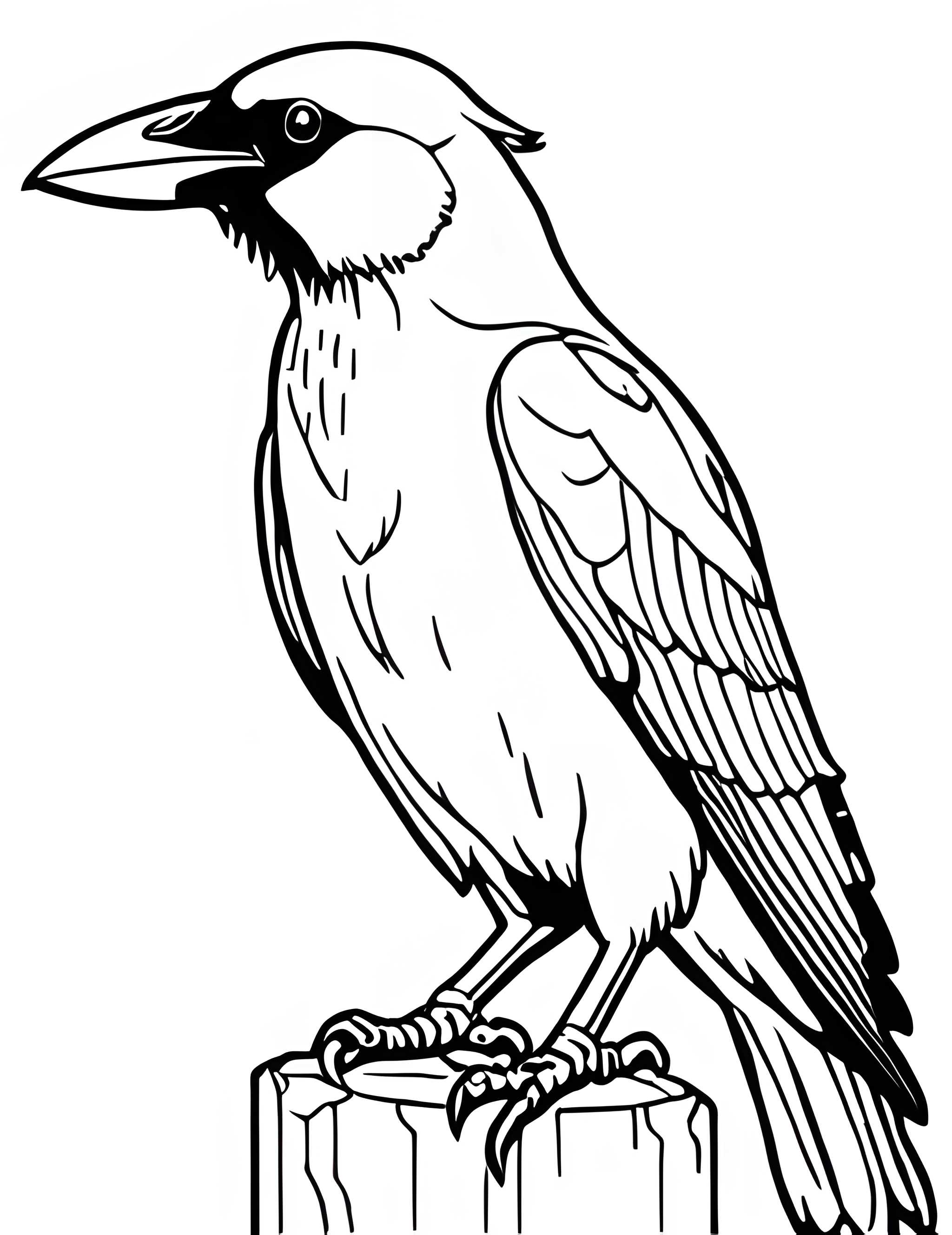 Раскраска Грач 4