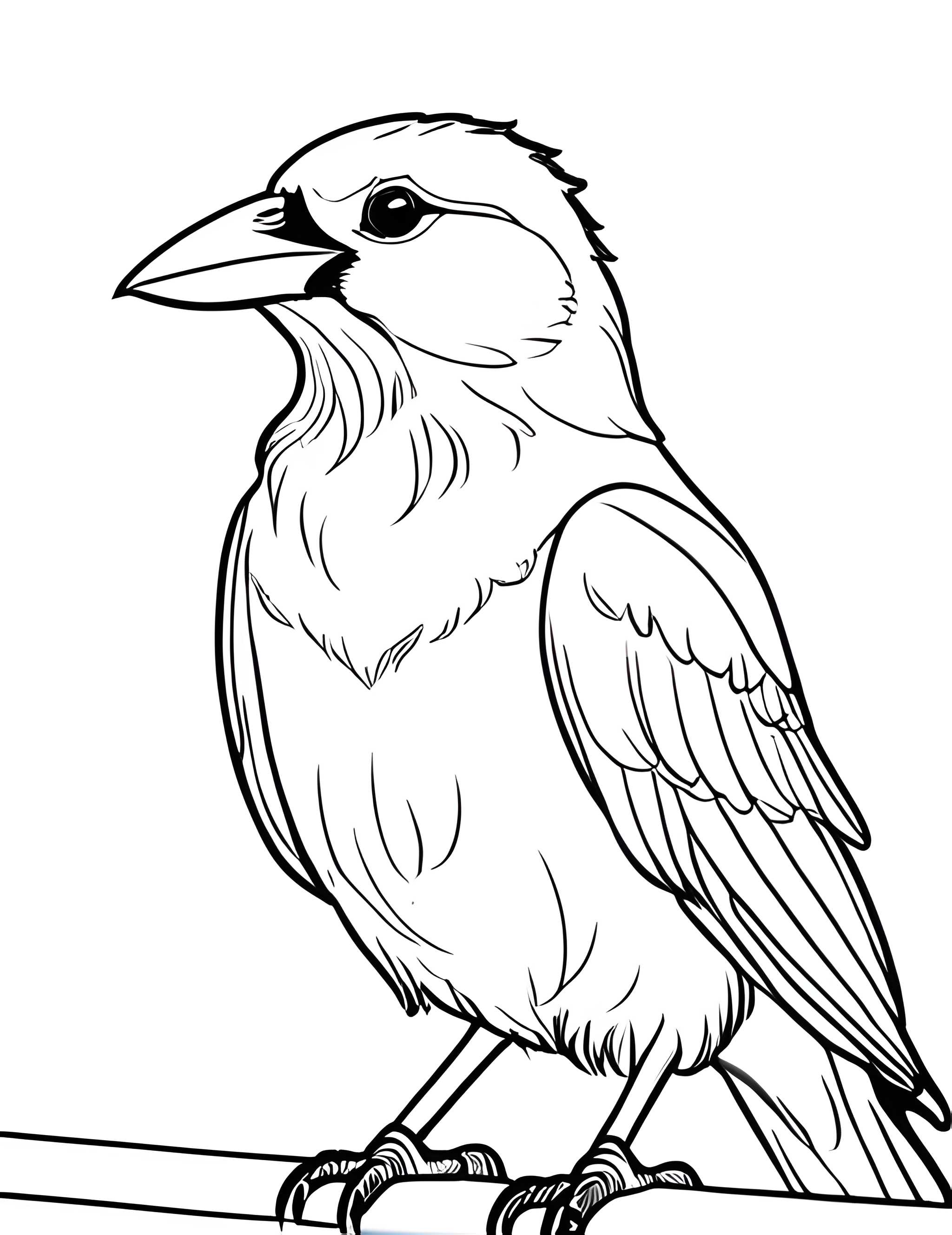 Раскраска Грач 45