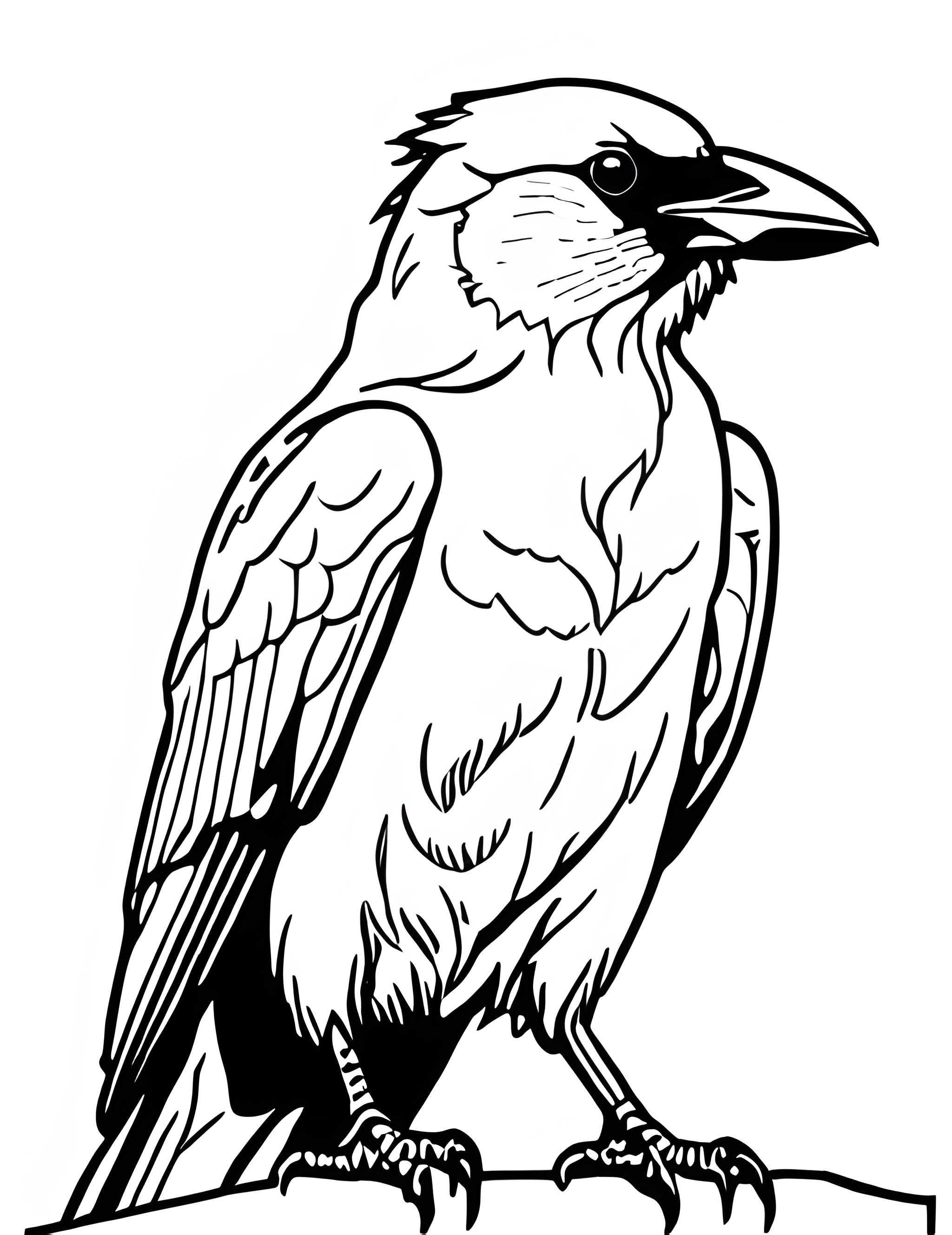 Раскраска Грач 6