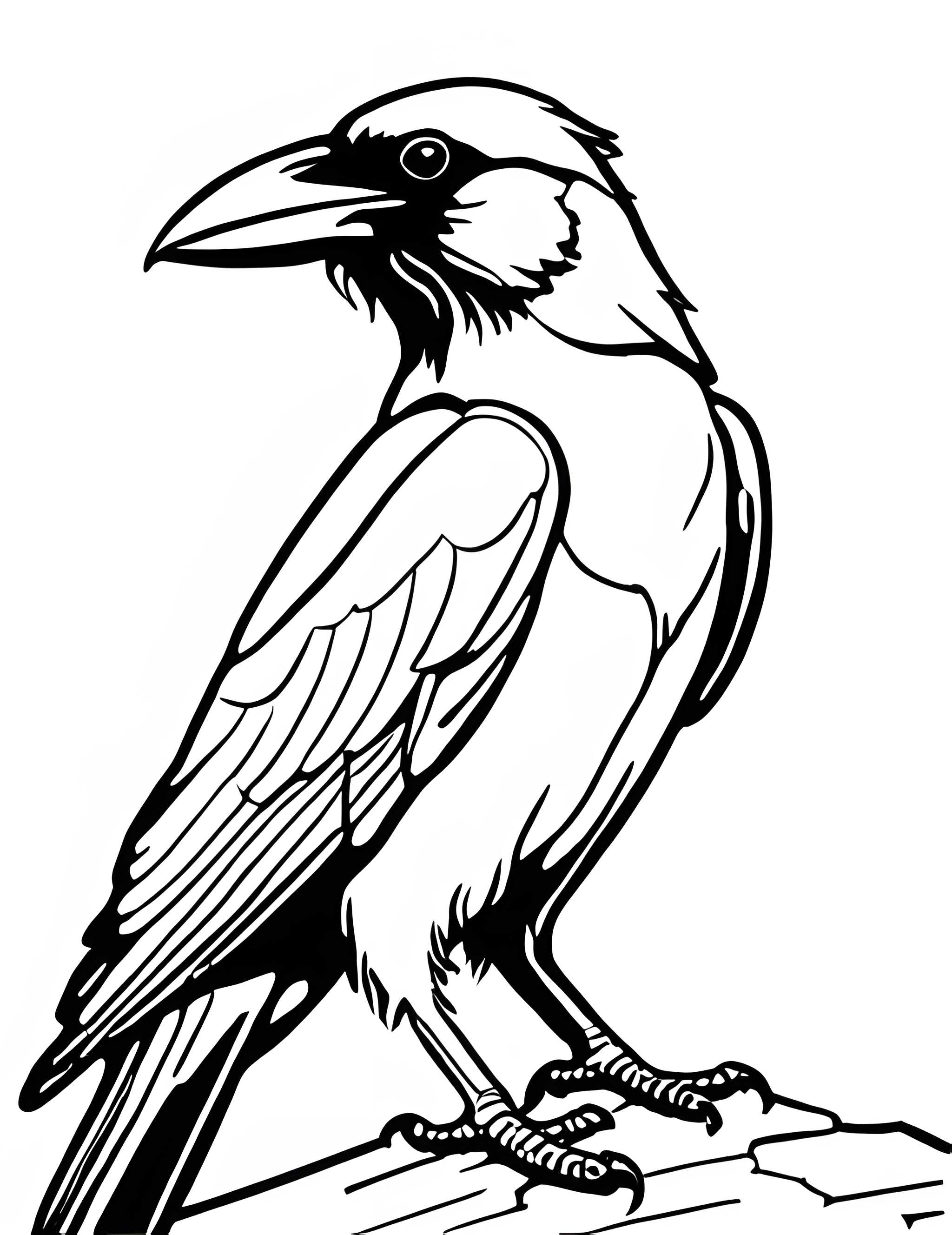 Раскраска Грач 8