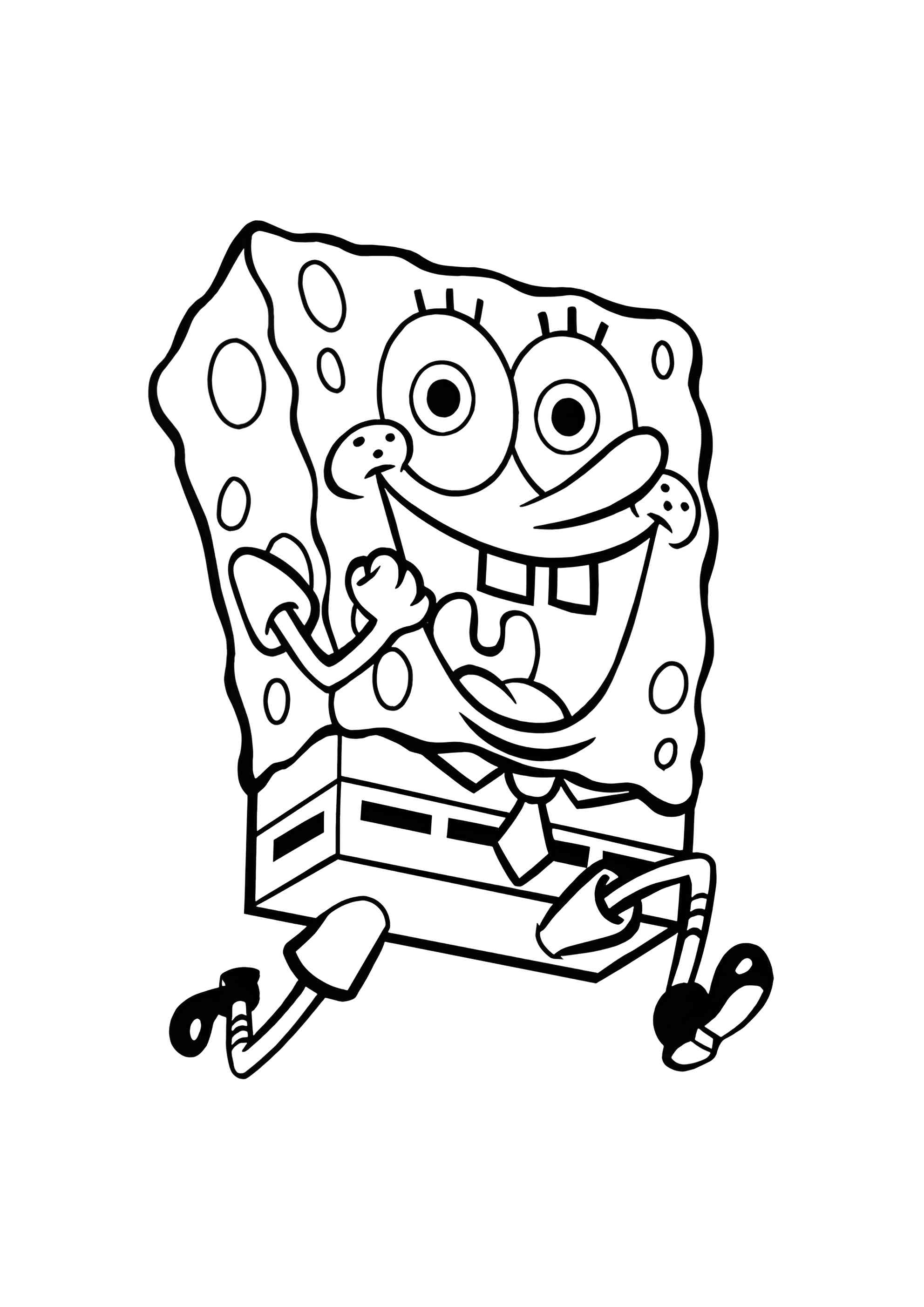 Раскраска Губка Боб квадратные штаны