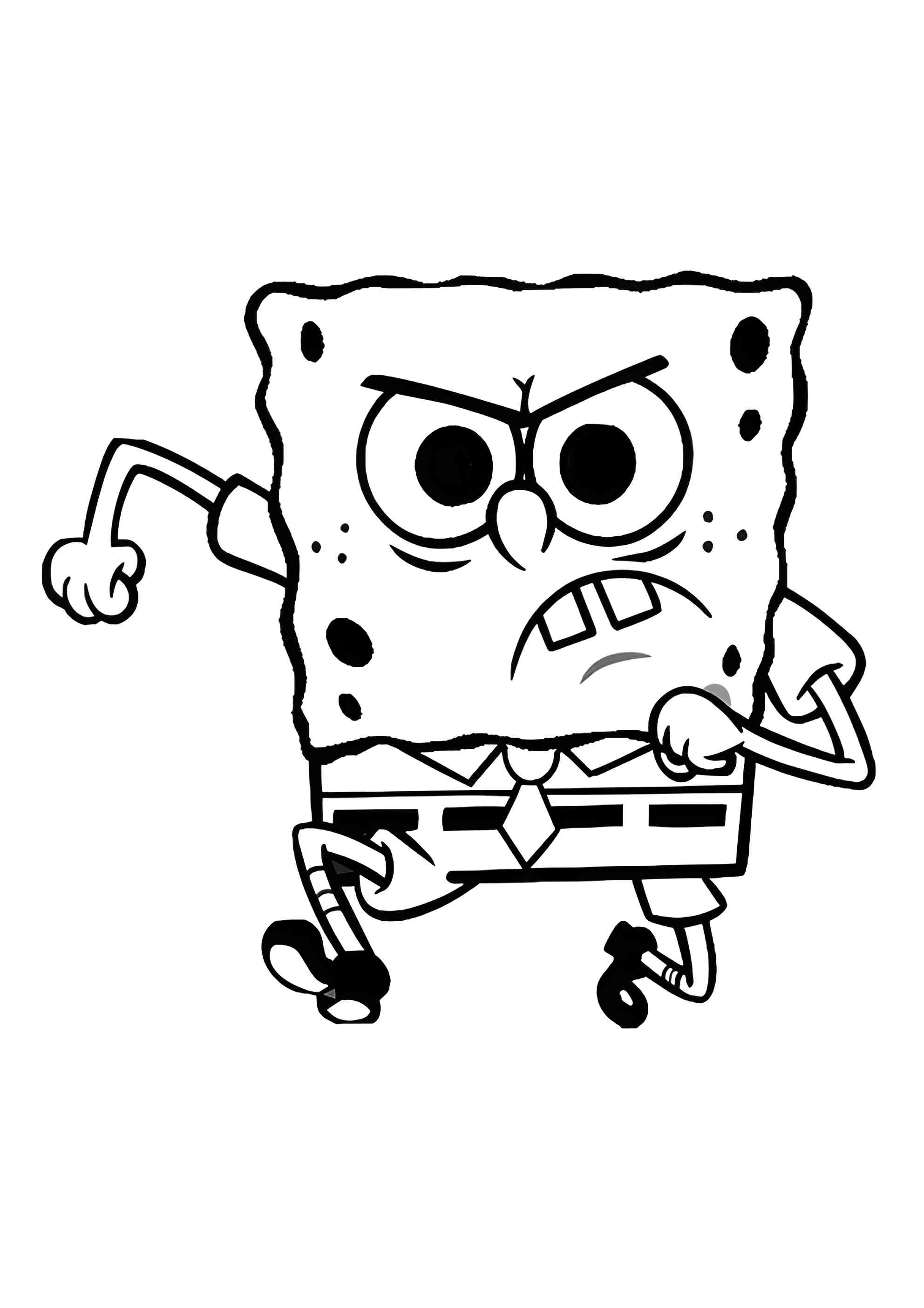 Раскраска Губка Боб в лодке
