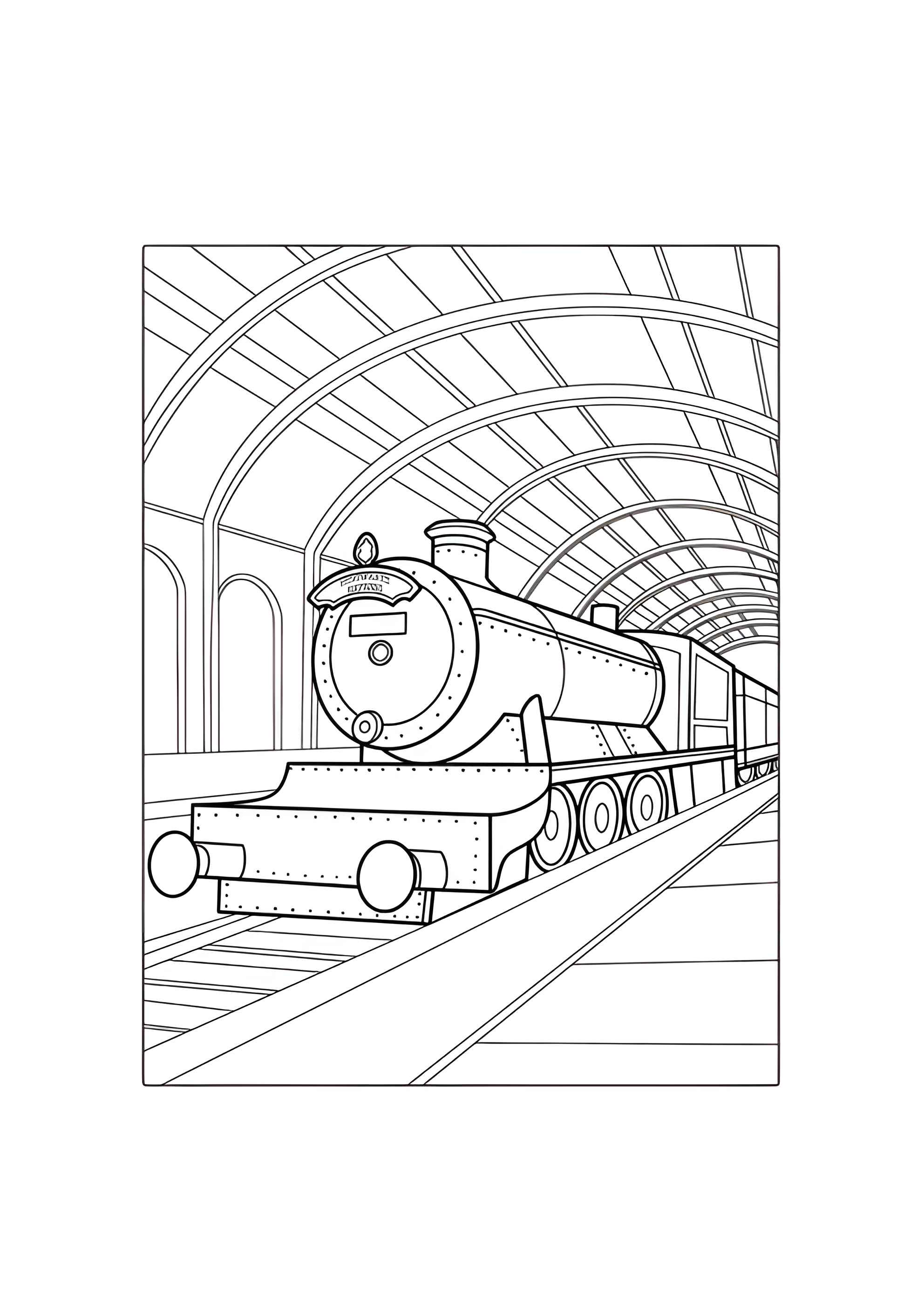 Раскраска Хогвартс-экспресс