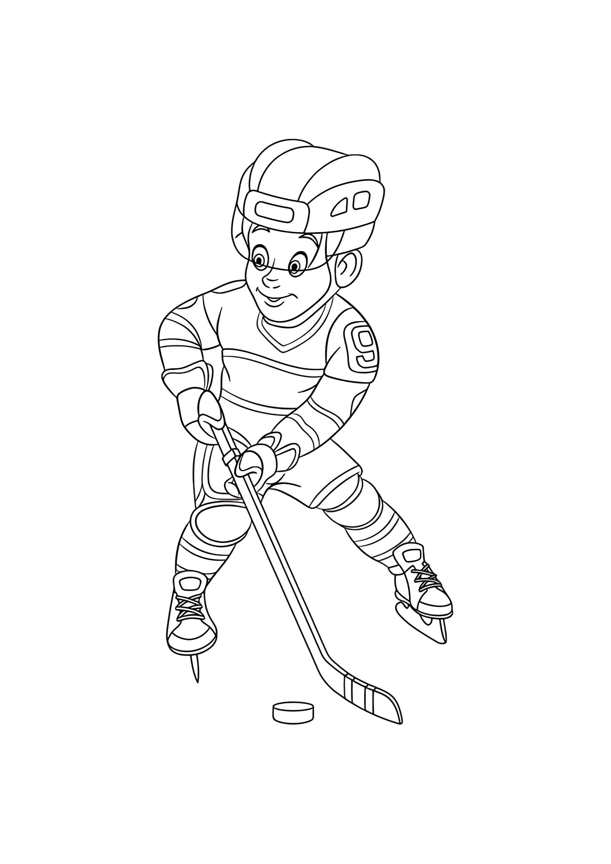 Раскраска Хоккеист