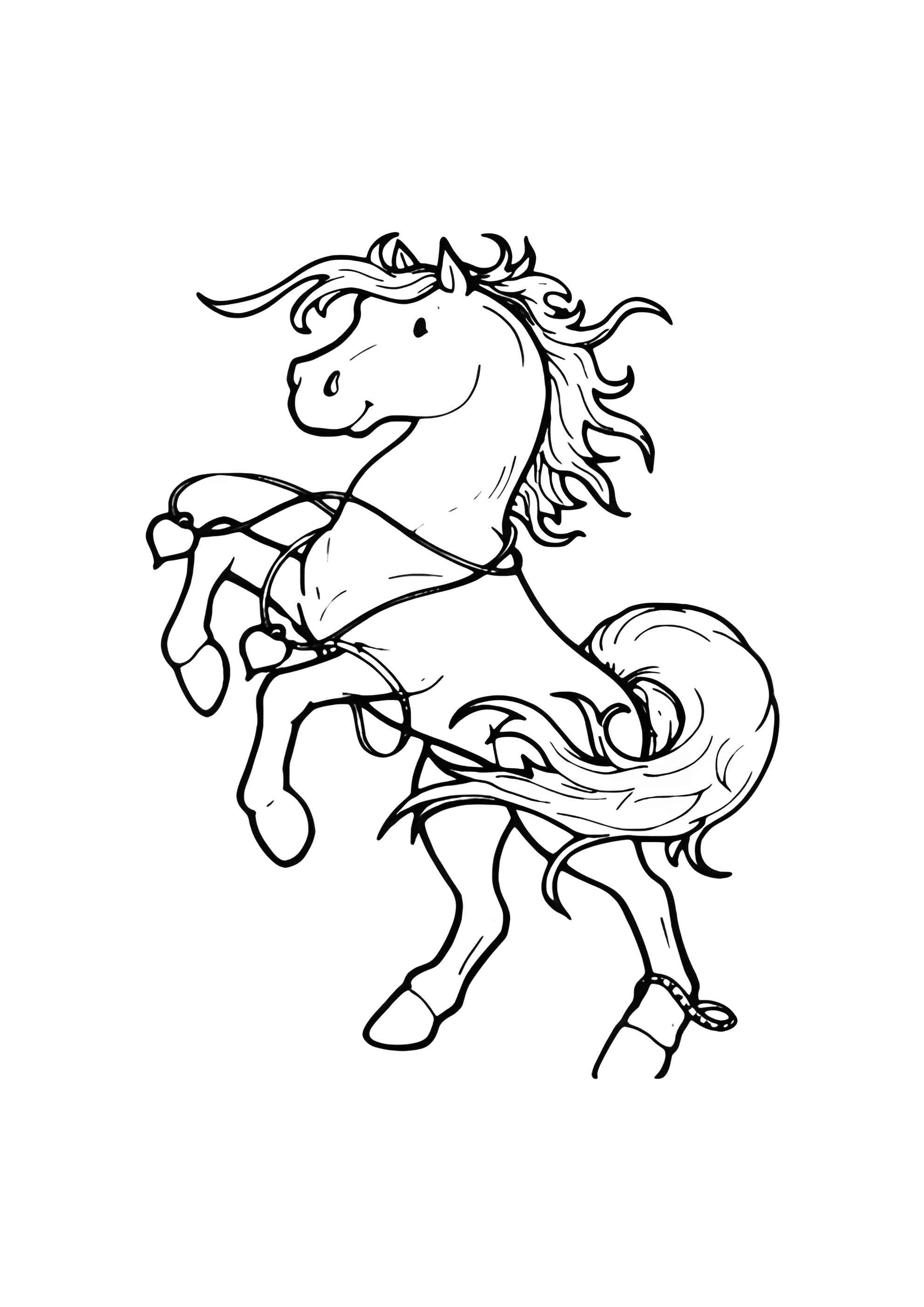 Раскраска Игривый пони