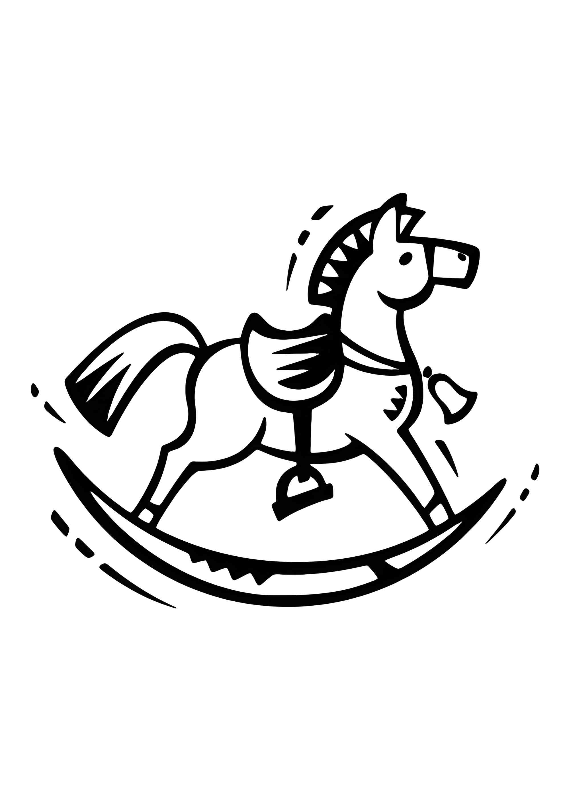 Раскраска Игрушка - лошадь