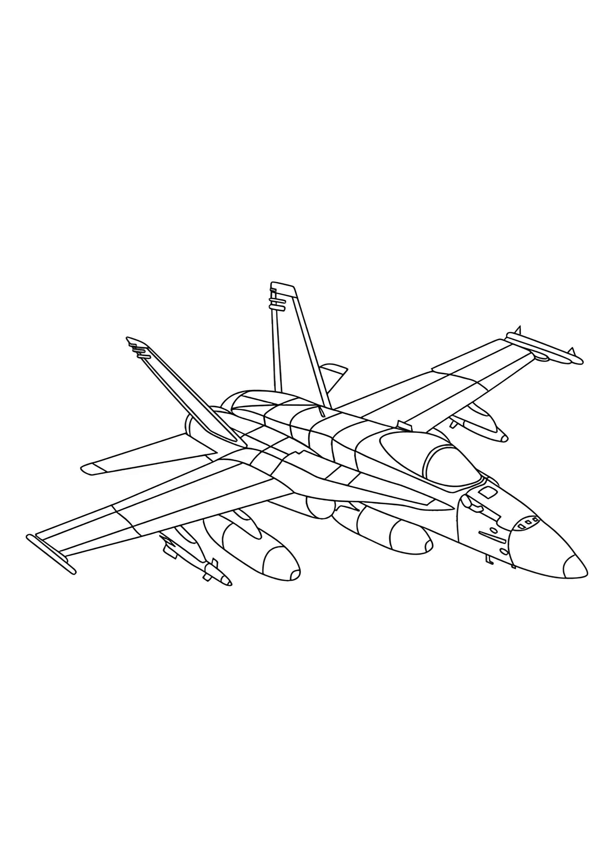 Раскраска Истребитель ФА-18
