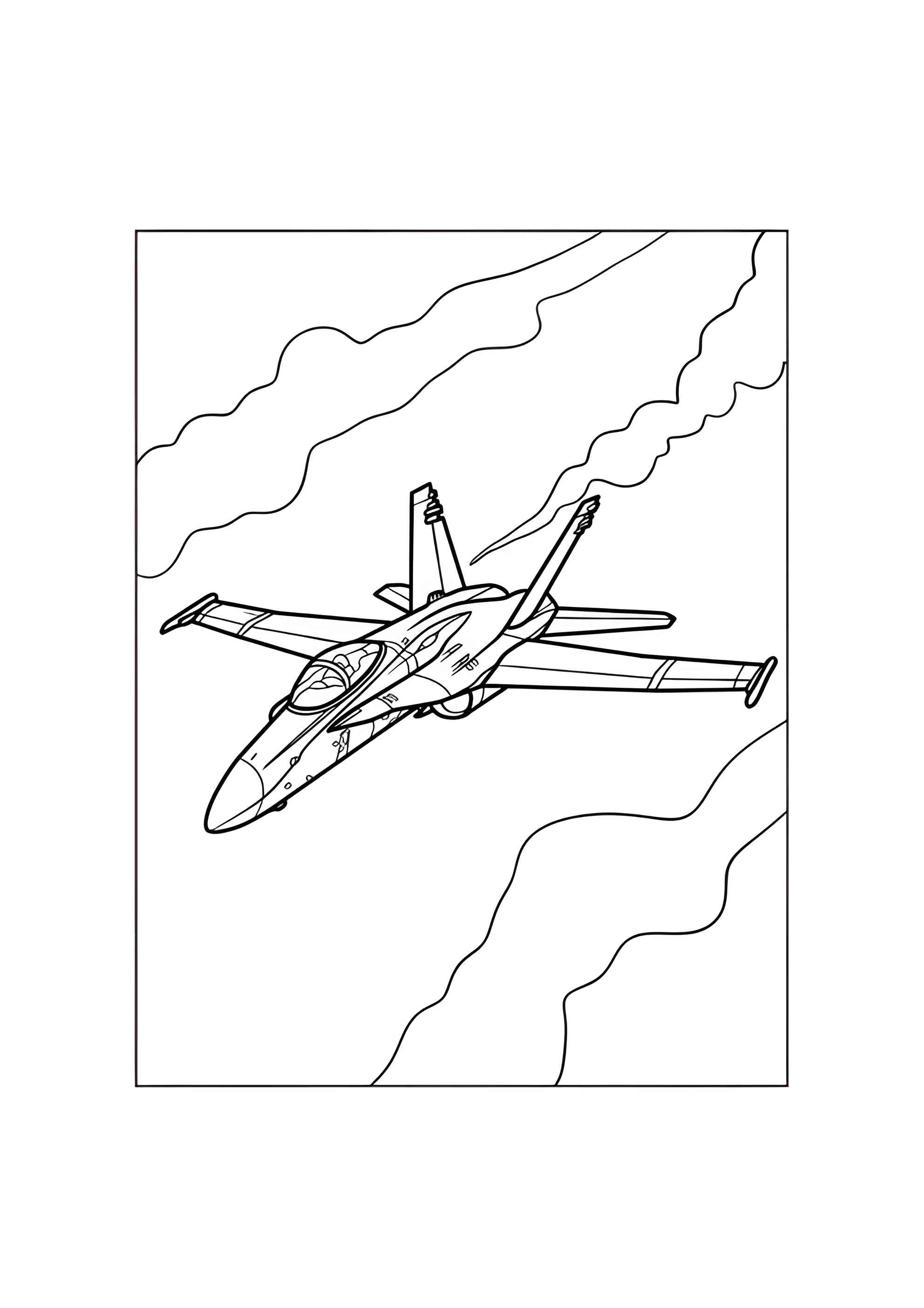 Раскраска Истребитель Супер Хорнет