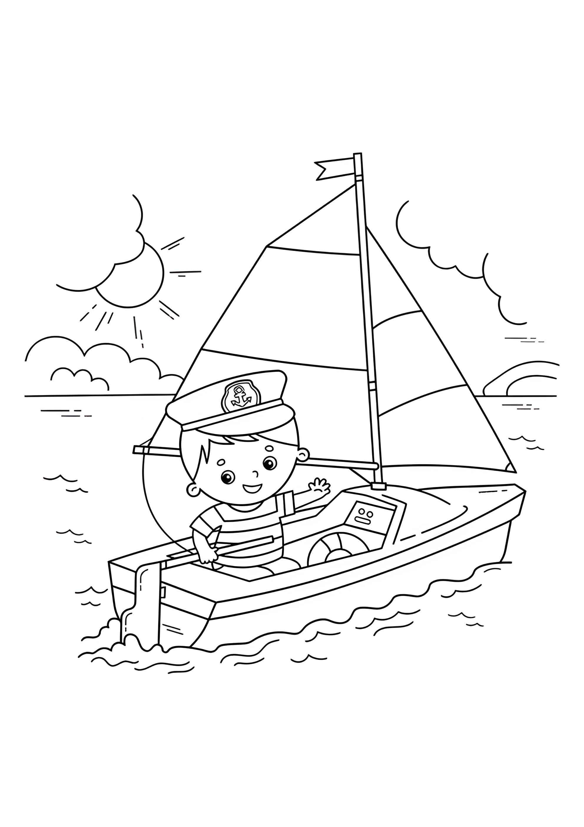 Раскраска Капитан корабля