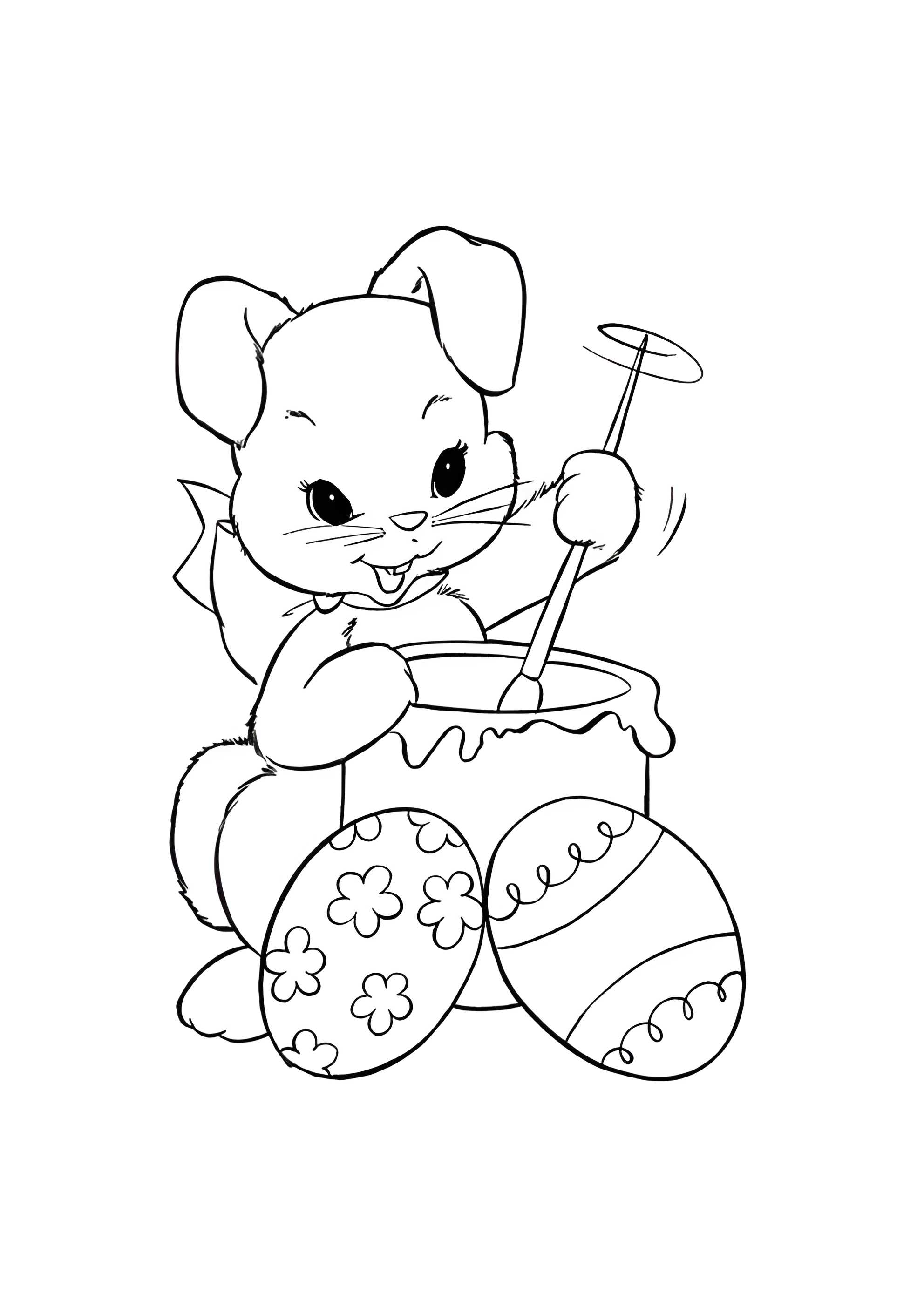 Раскраска Картинка пасхальных яиц