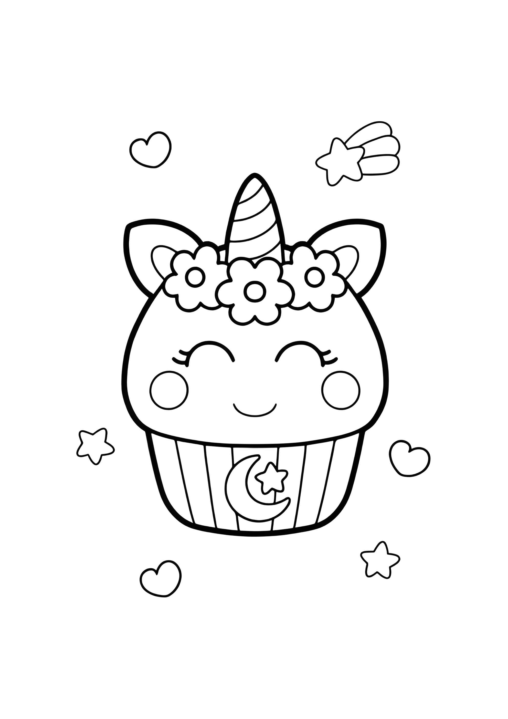 Раскраска Кексик единорог