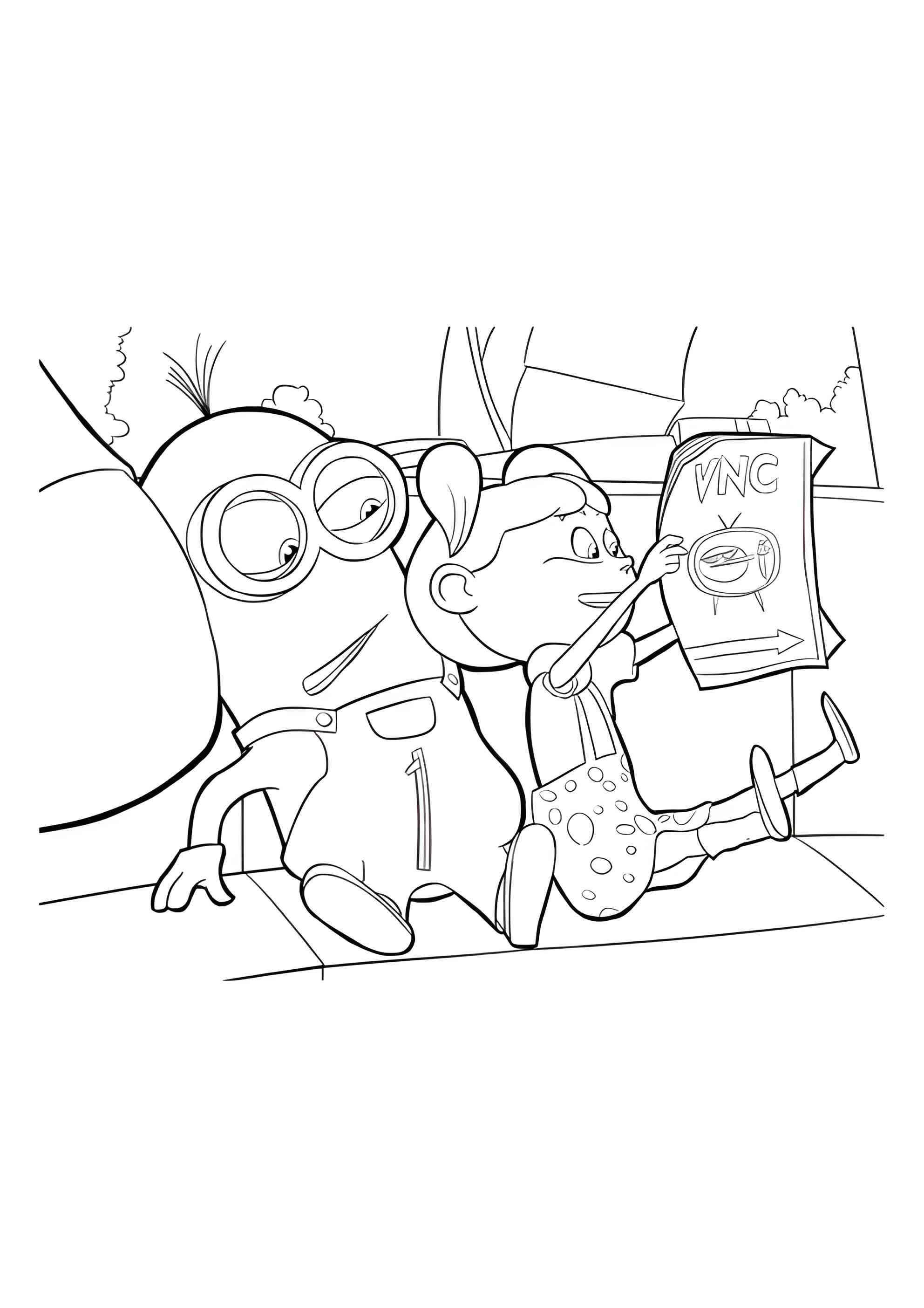 Раскраска Кевин в машине