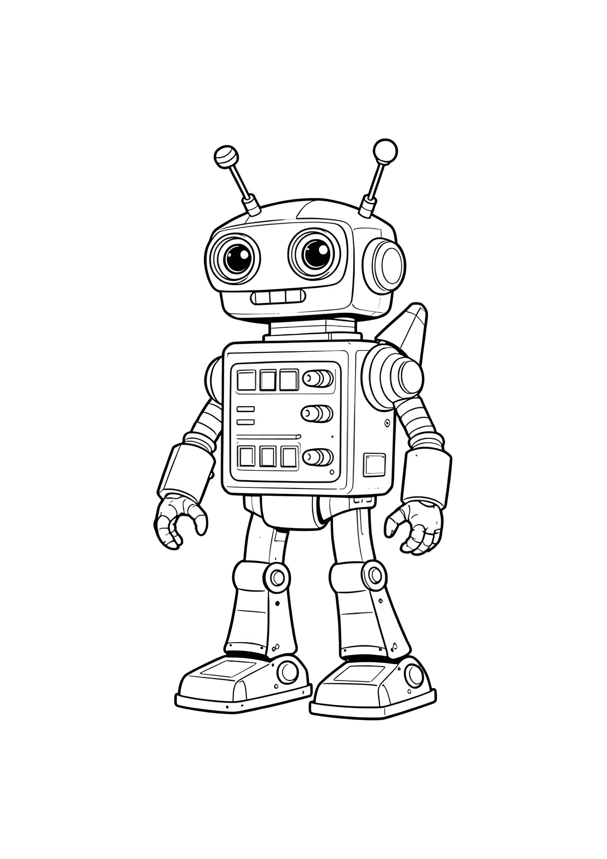 Раскраска Классический робот