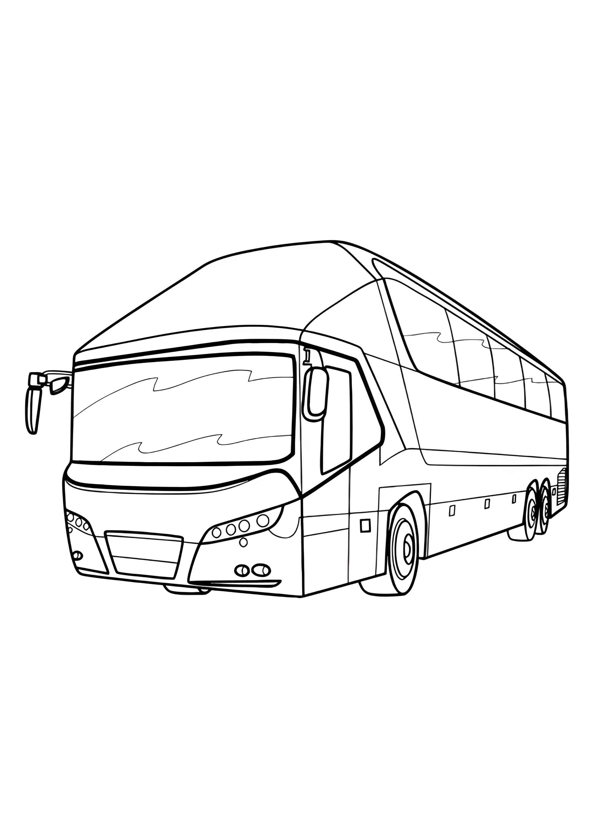 Раскраска Комфортабельный автобус