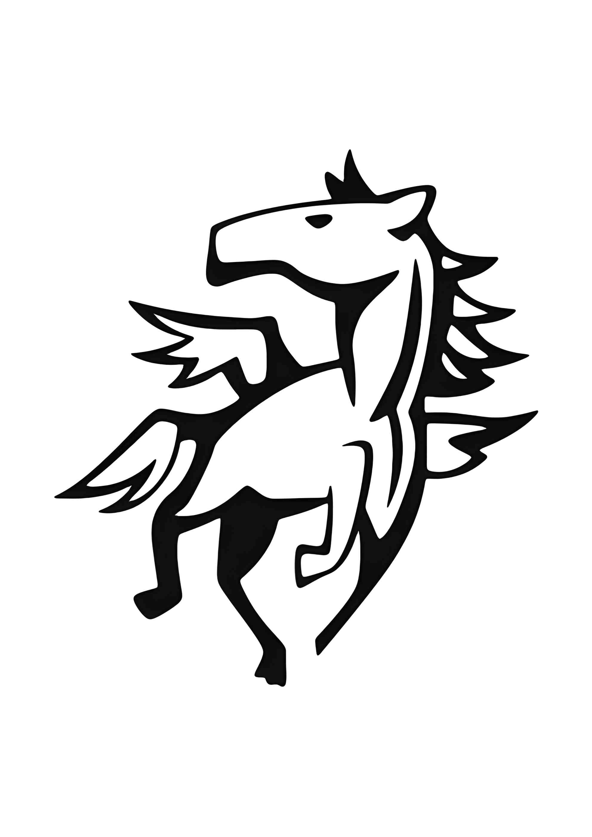 Раскраска Конь-Пегас