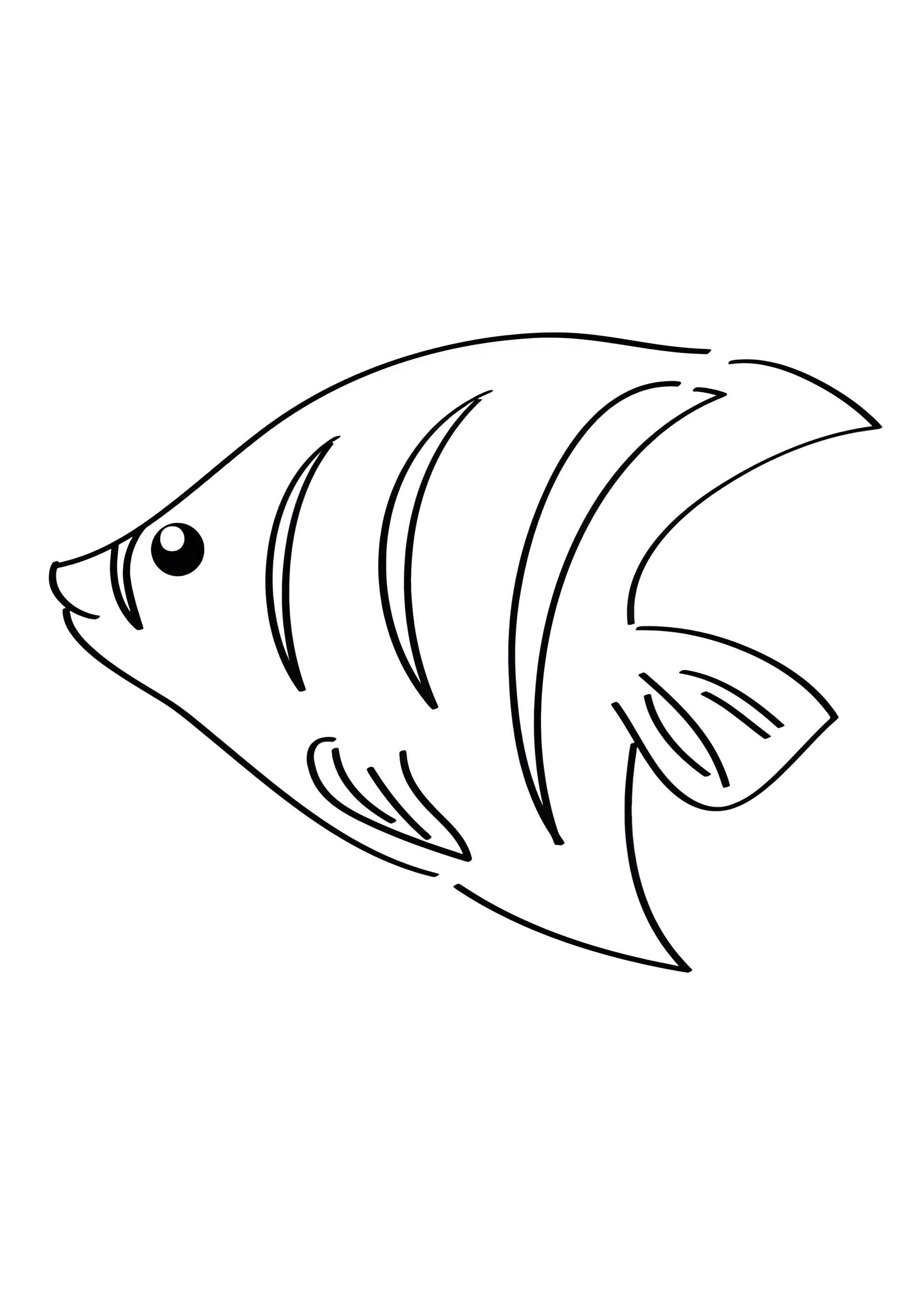 Раскраска Коралловая рыбка для малышей