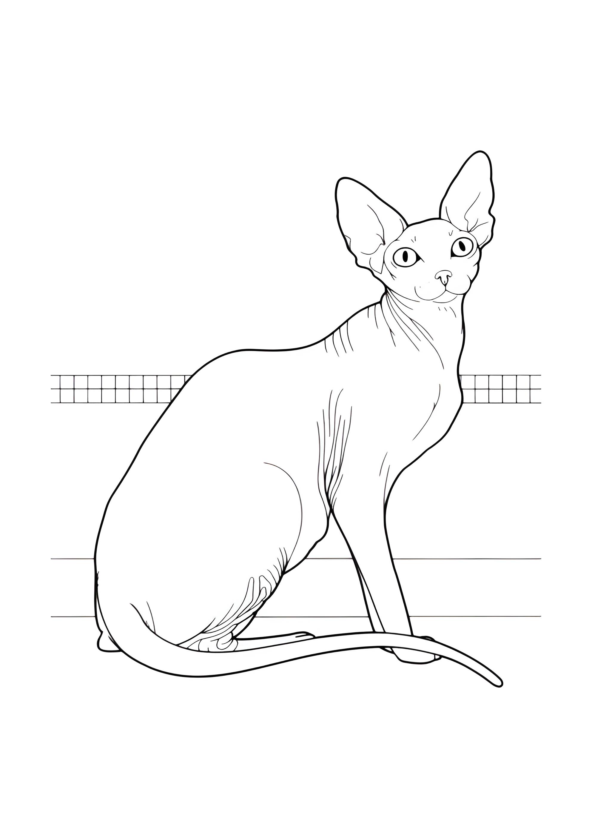 Раскраска Кошка царской породы