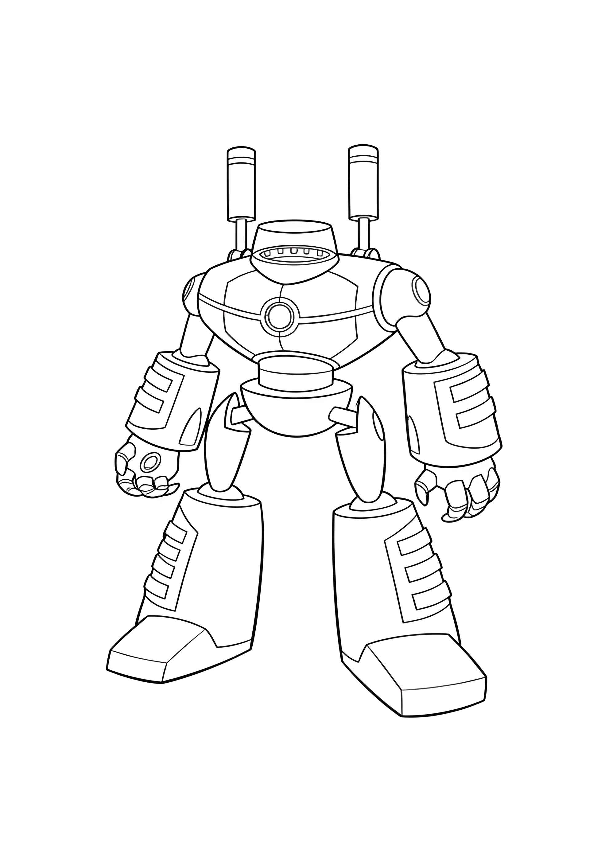 Раскраска Космический робот гуманоид