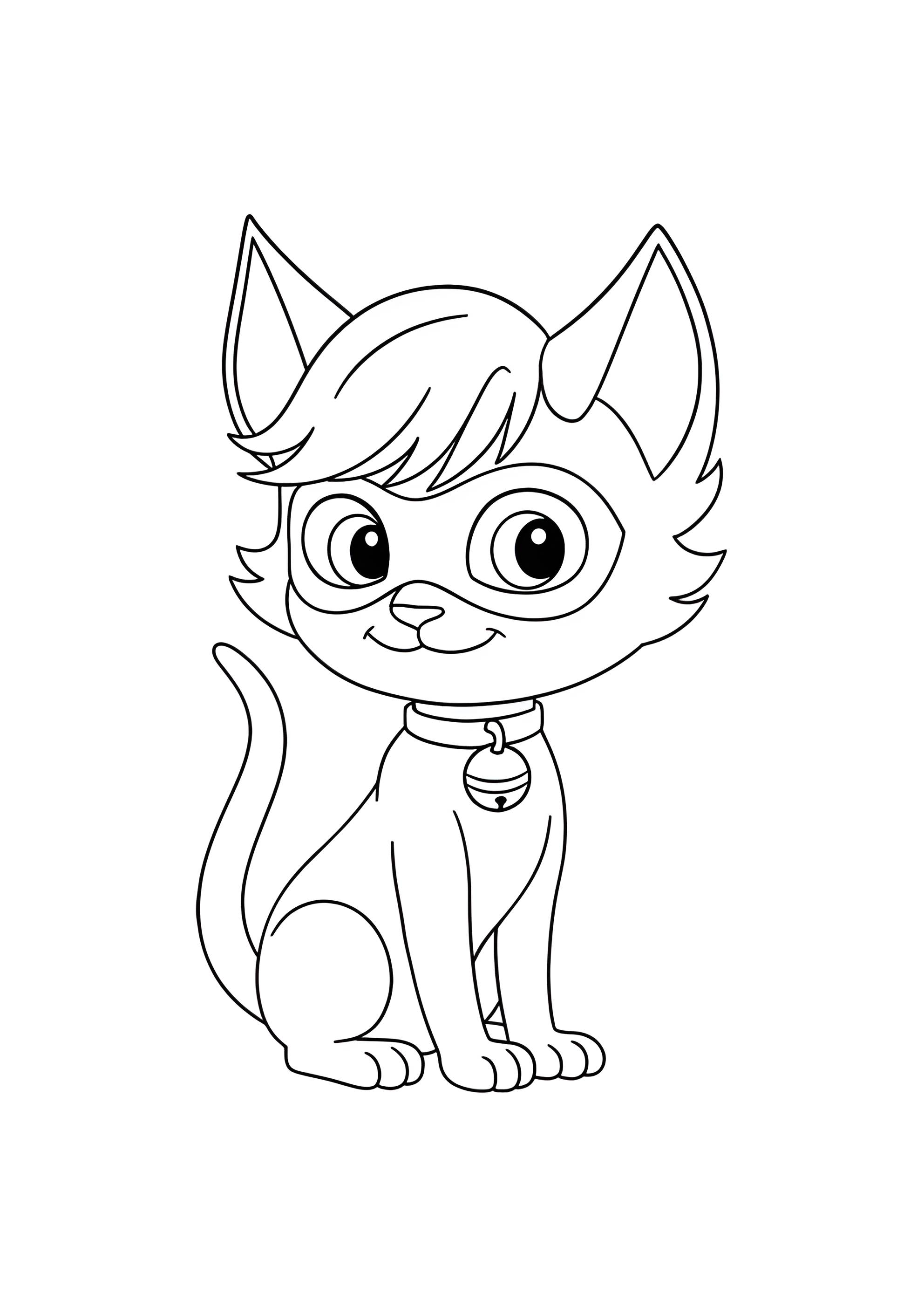 Раскраска Котёнок Супер Кот