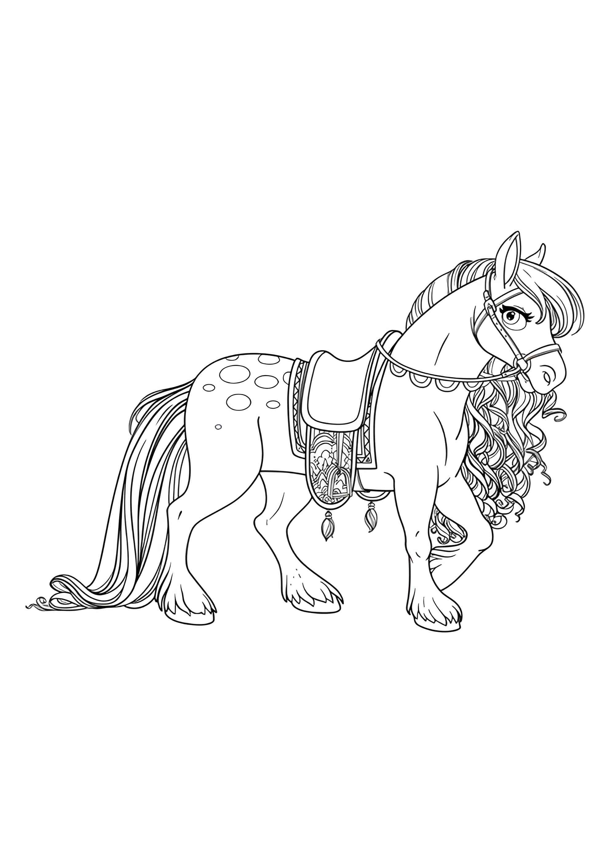 Раскраска Красивая лошадь