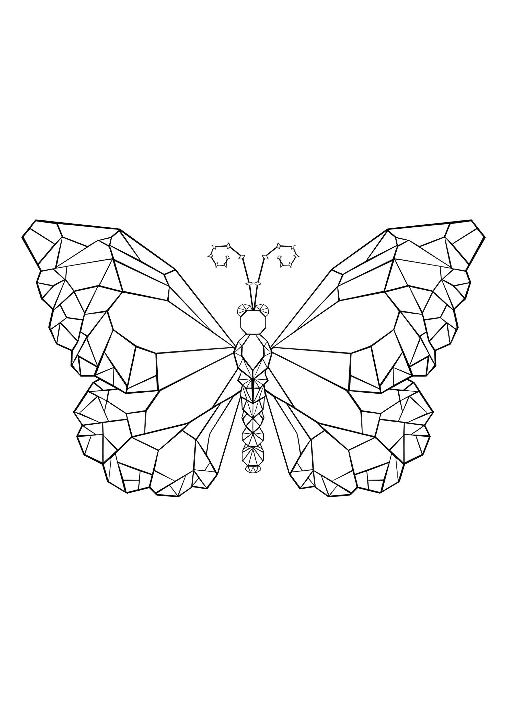 Раскраска Кристальная бабочка